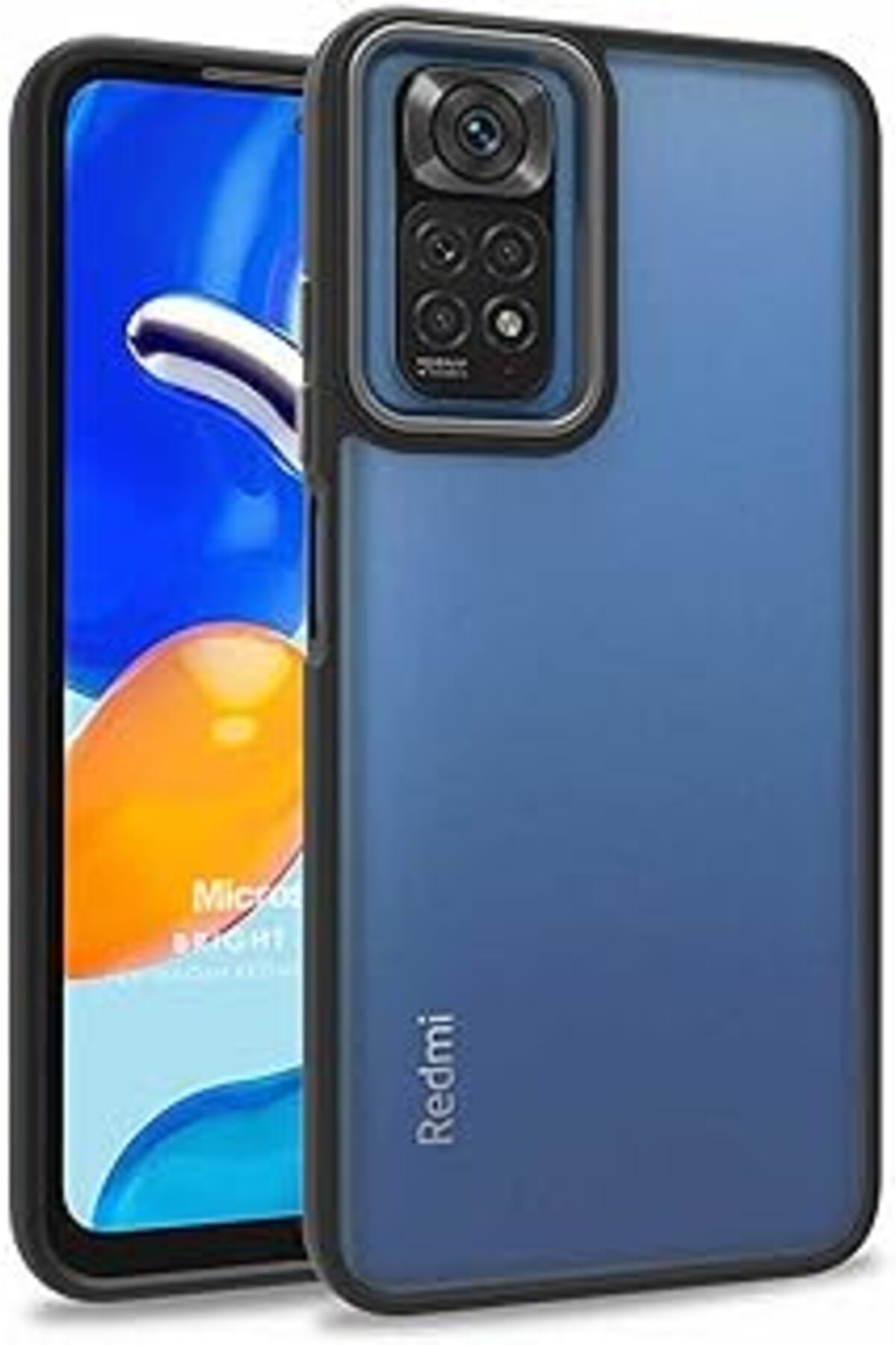Pazarcan Microsonic Redmi Note 11 Kılıf Bright Planet Siyah [Redmi Note 11 Ile Uyumlu Kılıf - Siyah]