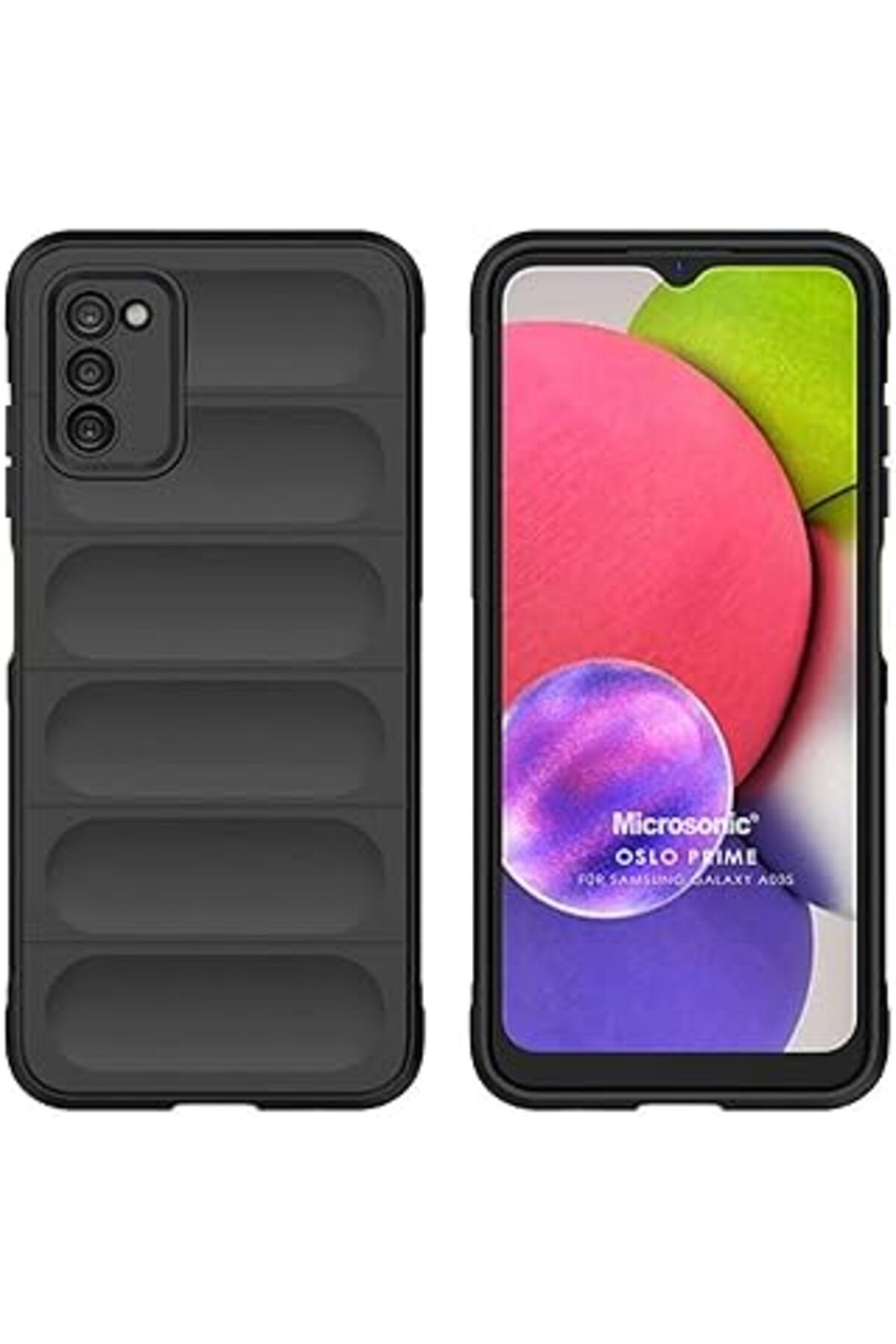 Pazarcan Microsonic Galaxy A03S Kılıf Oslo Prime Siyah [Galaxy A03S Ile Uyumlu Kılıf - Siyah]