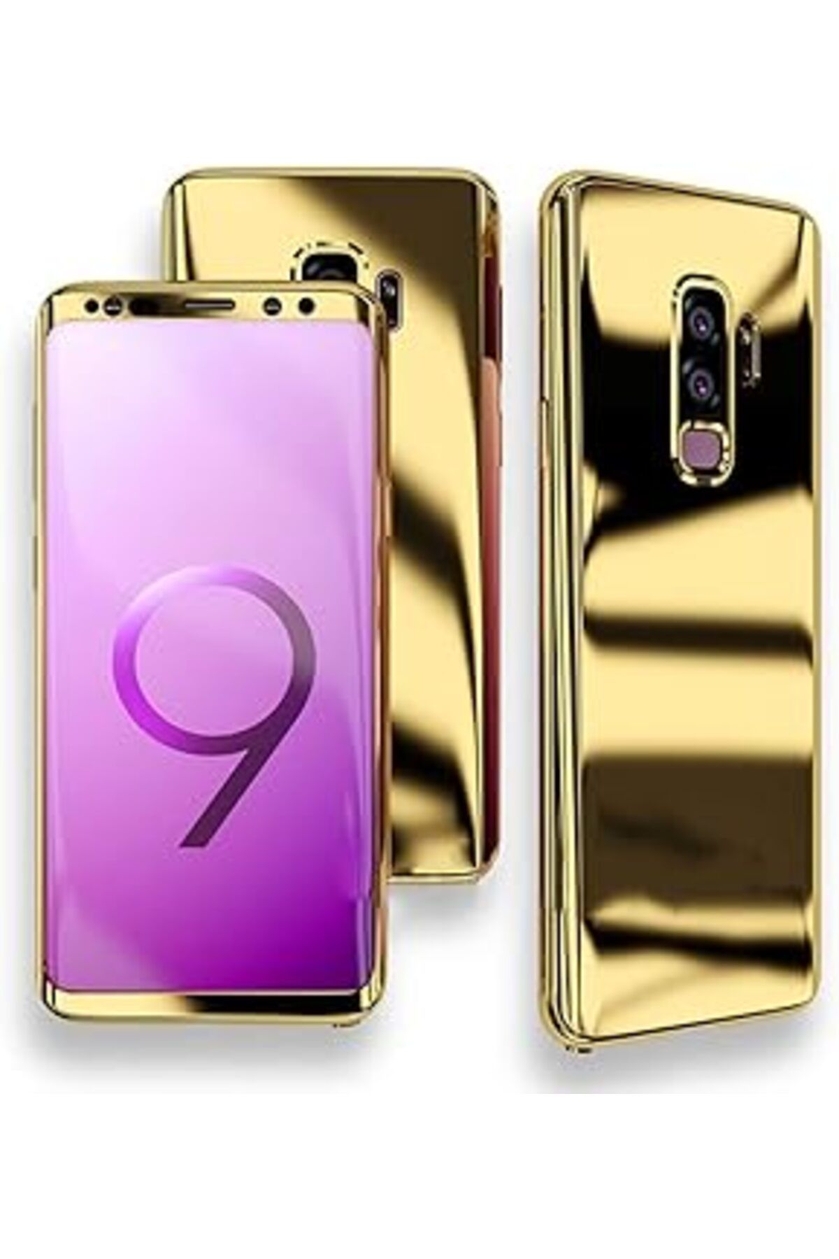 Pazarcan Zore Voero Aynali S9 Plus Gold Ile Uyumlu Sert Kapak