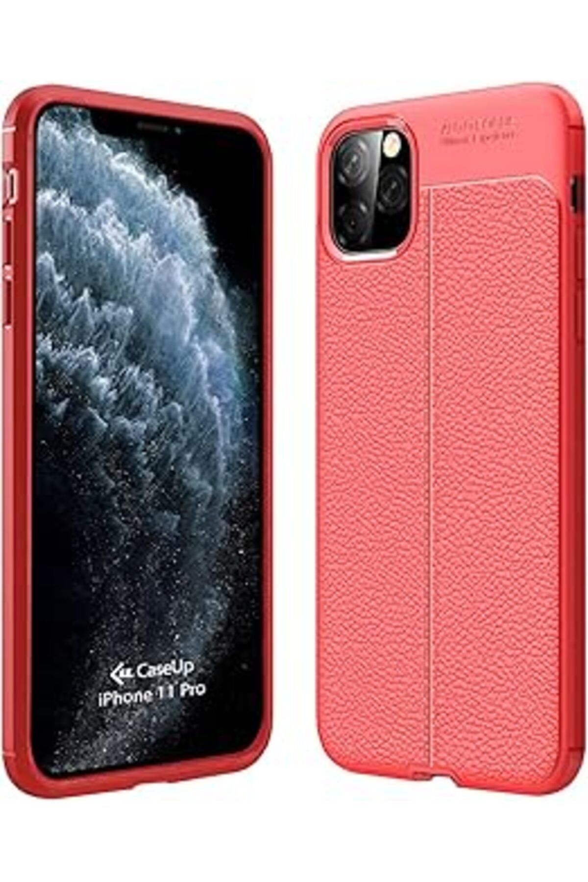 Pazarcan Caseup Iphone 11 Pro Uyumlu Kılıf, Caseup Niss Silikon Kırmızı