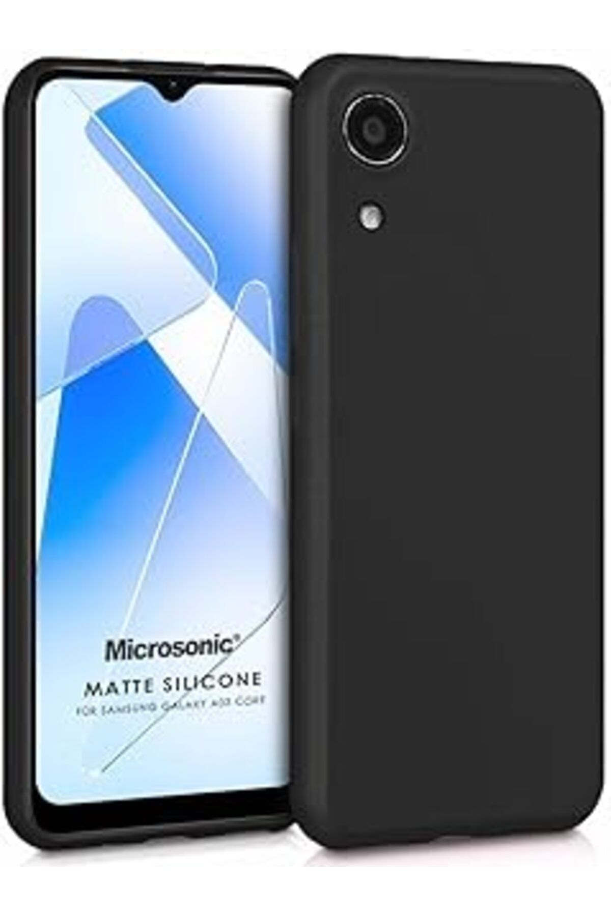 Karachil Microsonic Matte Silicone Samsung Galaxy A03 Core Için Kılıf Siyah [Galaxy A03 Core Ile Uyumlu Kılı