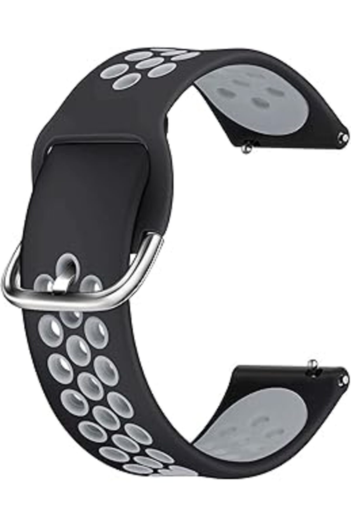 Karachil Caseup Samsung Gear S3 Uyumlu Classic, Caseup Silicone Sport Band Siyah Koyu Gri