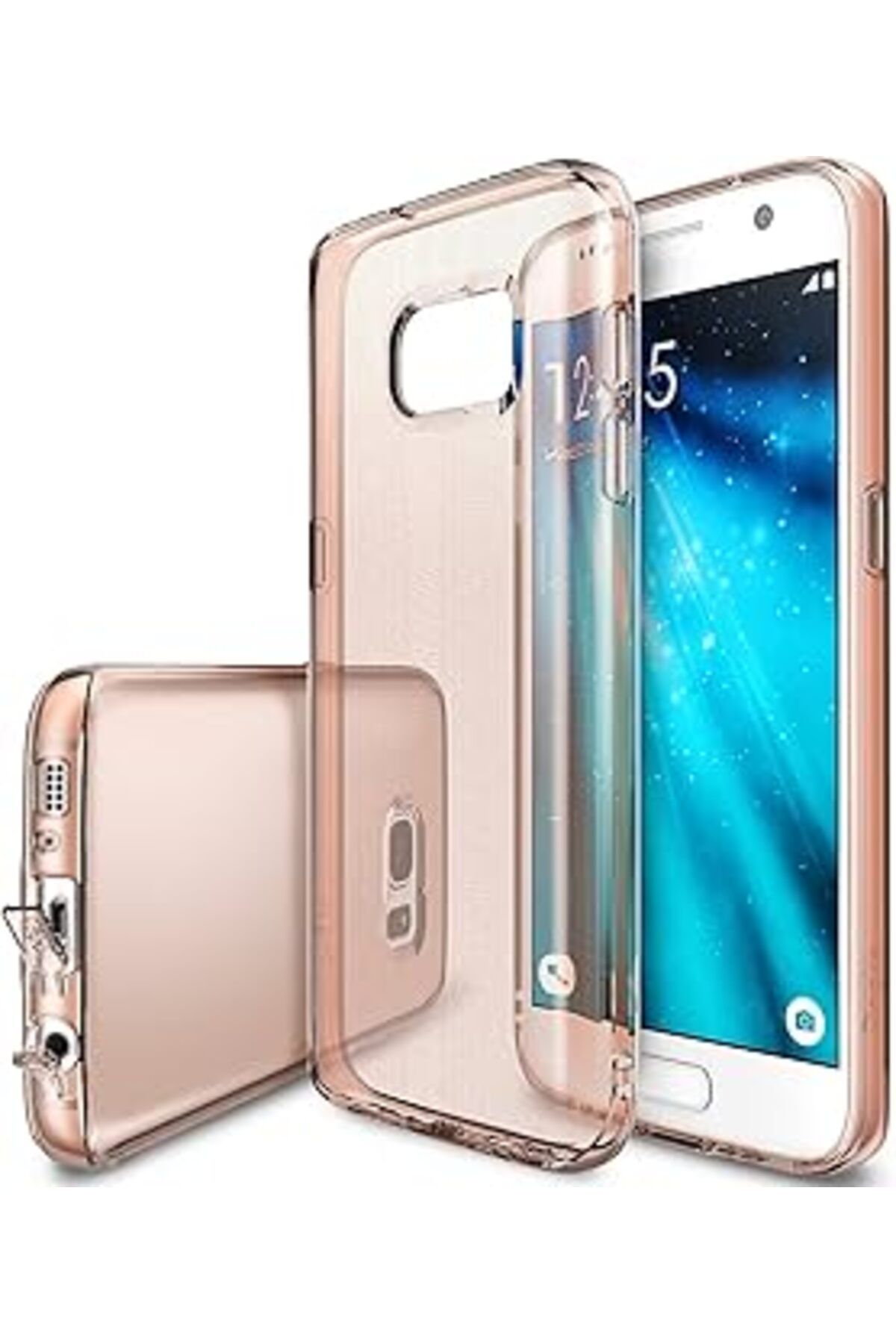 Pazarcan Ringke Fusion Galaxy S7 Kılıf Rose Gold - Tpu Bumper Extra Darbe Emici