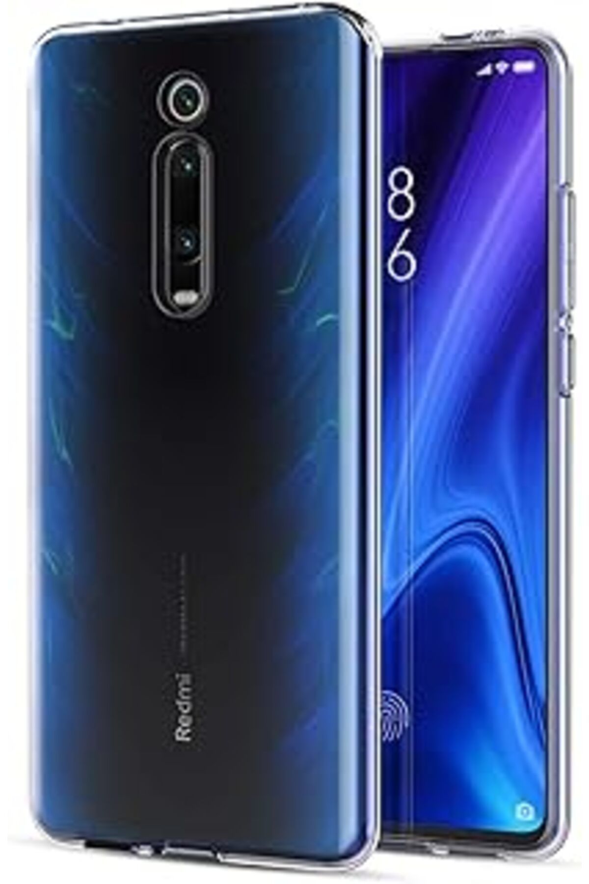 Pazarcan Microsonic Mi 9T Kılıf Transparent Soft Beyaz [Mi 9T Ile Uyumlu Kılıf - Beyaz]