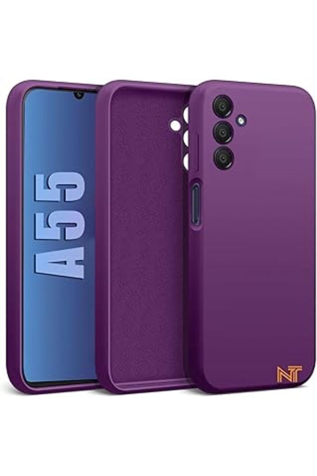 Karachil Samsung Galaxy A55 Kılıf Kadife Iç Yüzeyli Kamera Korumalı (Şık Tasarım) Silikon Kapak
