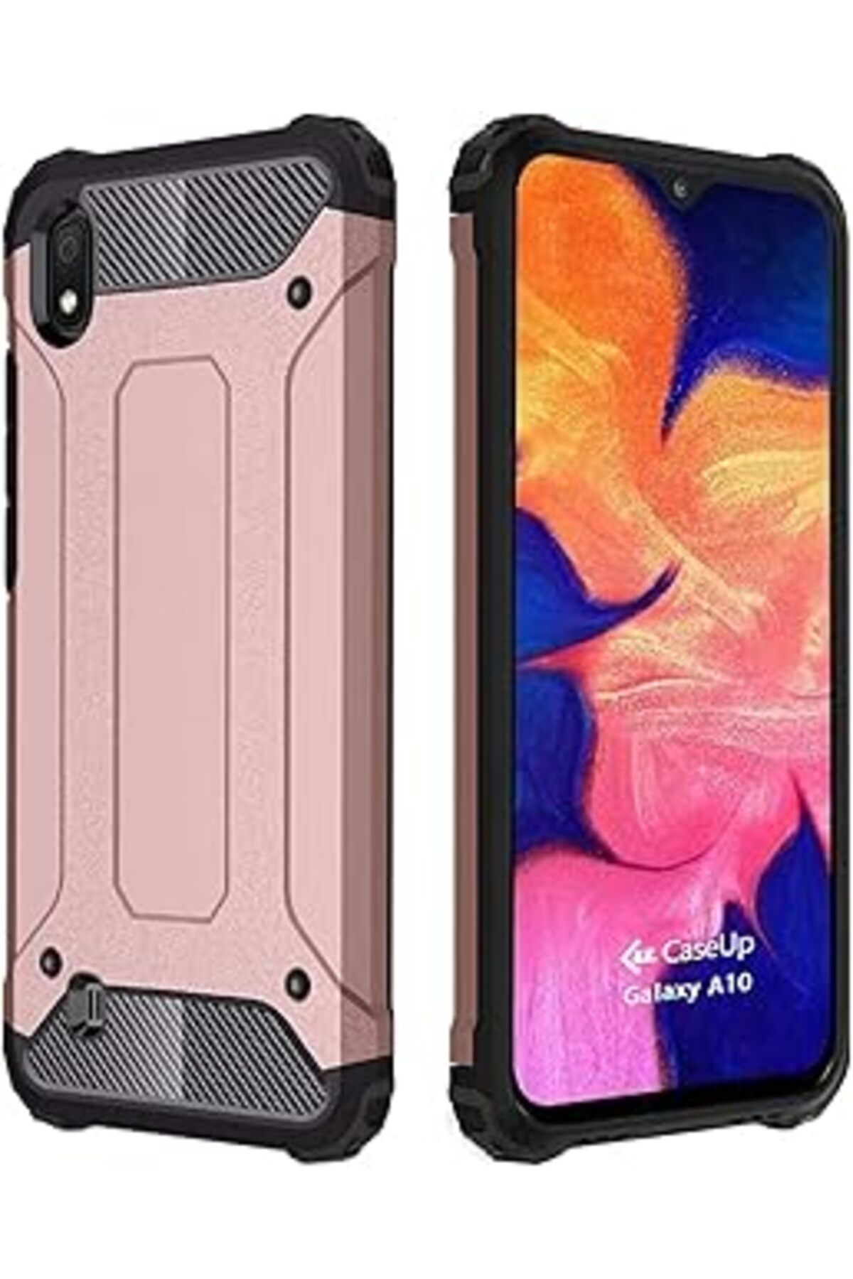 Pazarcan Caseup Galaxy A10 Uyumlu Kılıf, Caseup Tank Rose Gold