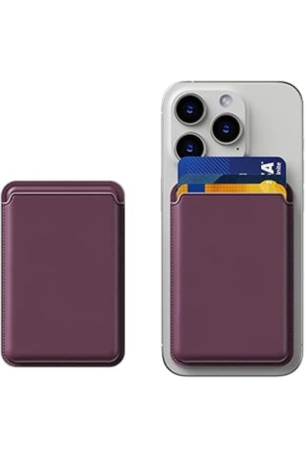 Qedii Iphone Ile Uyumlu Magsafe Özellikli Silikon Lansman Cüzdan Kılıf Iphone 15 Pro Max/15 Plus/15 Pro/1