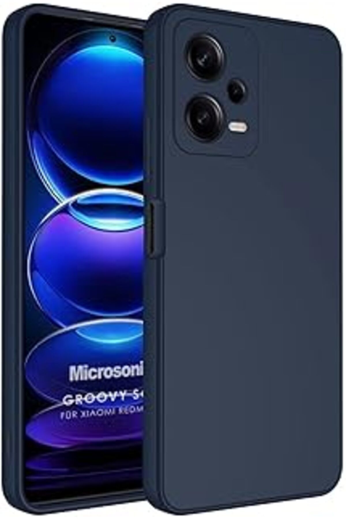 Pazarcan Microsonic Redmi Note 12 Pro Kılıf Groovy Soft Lacivert [Redmi Note 12 Pro Ile Uyumlu Kılıf - Laciv