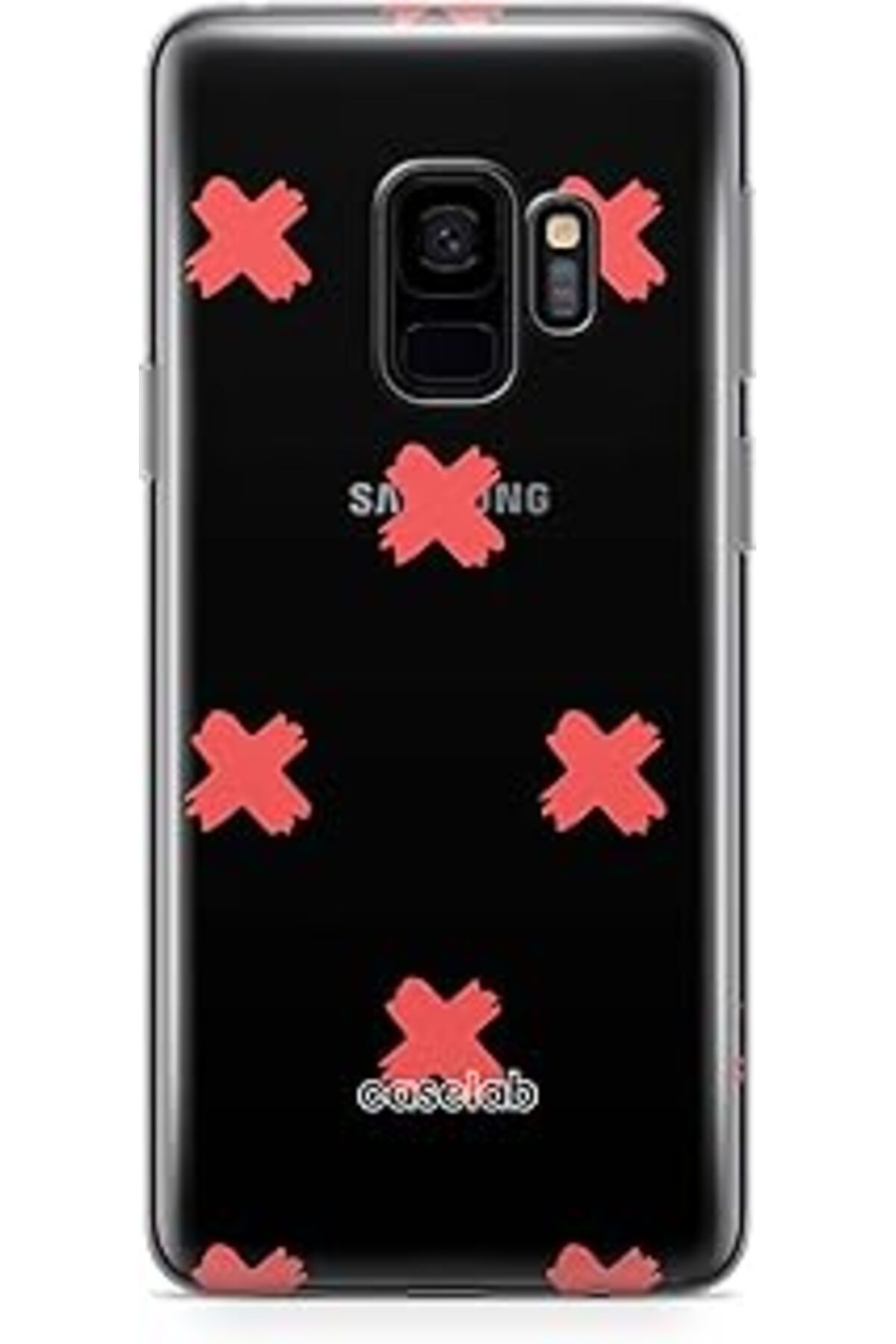 Pazarcan Caseslab S9 Plus Şeffaf Telefon Kılıfı - X Red