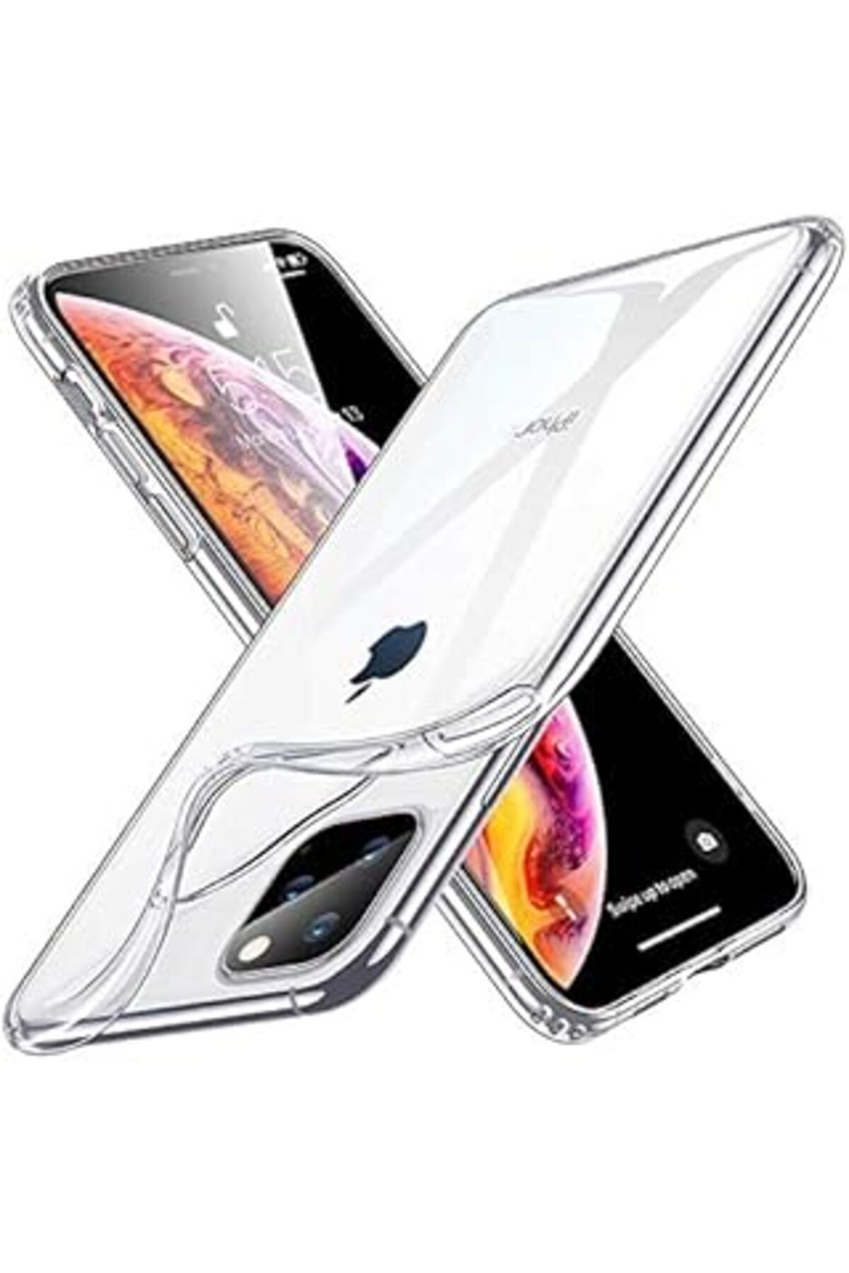 Pazarcan Anti-Shock Sert Arka Kapak Kılıf Iphone 11 Pro Max İle Uyumlu Kılıf Harika Kalıp Kesimi Clear Anti-