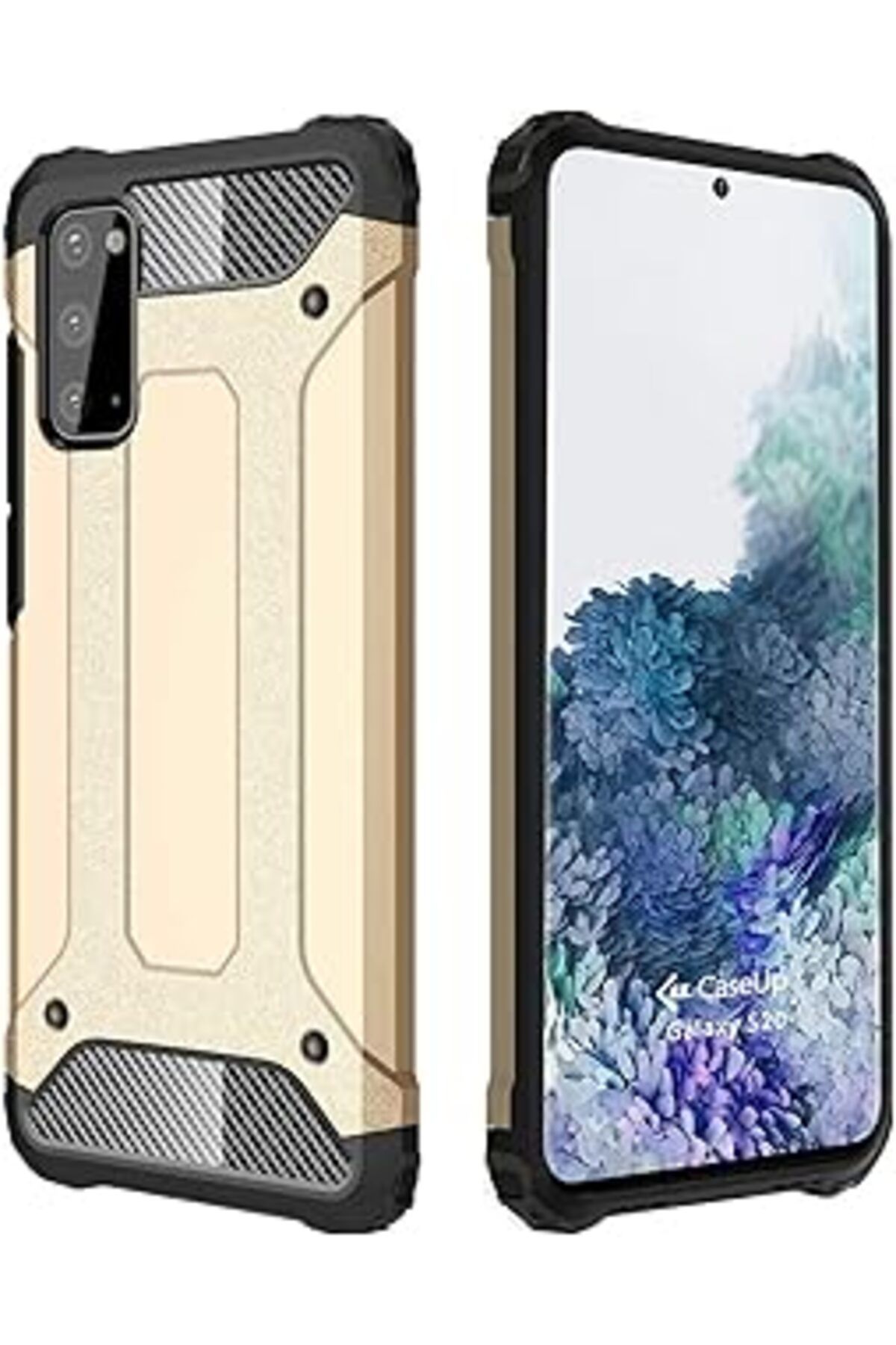 Pazarcan Caseup Galaxy S20 Uyumlu Kılıf, Caseup Tank Gold