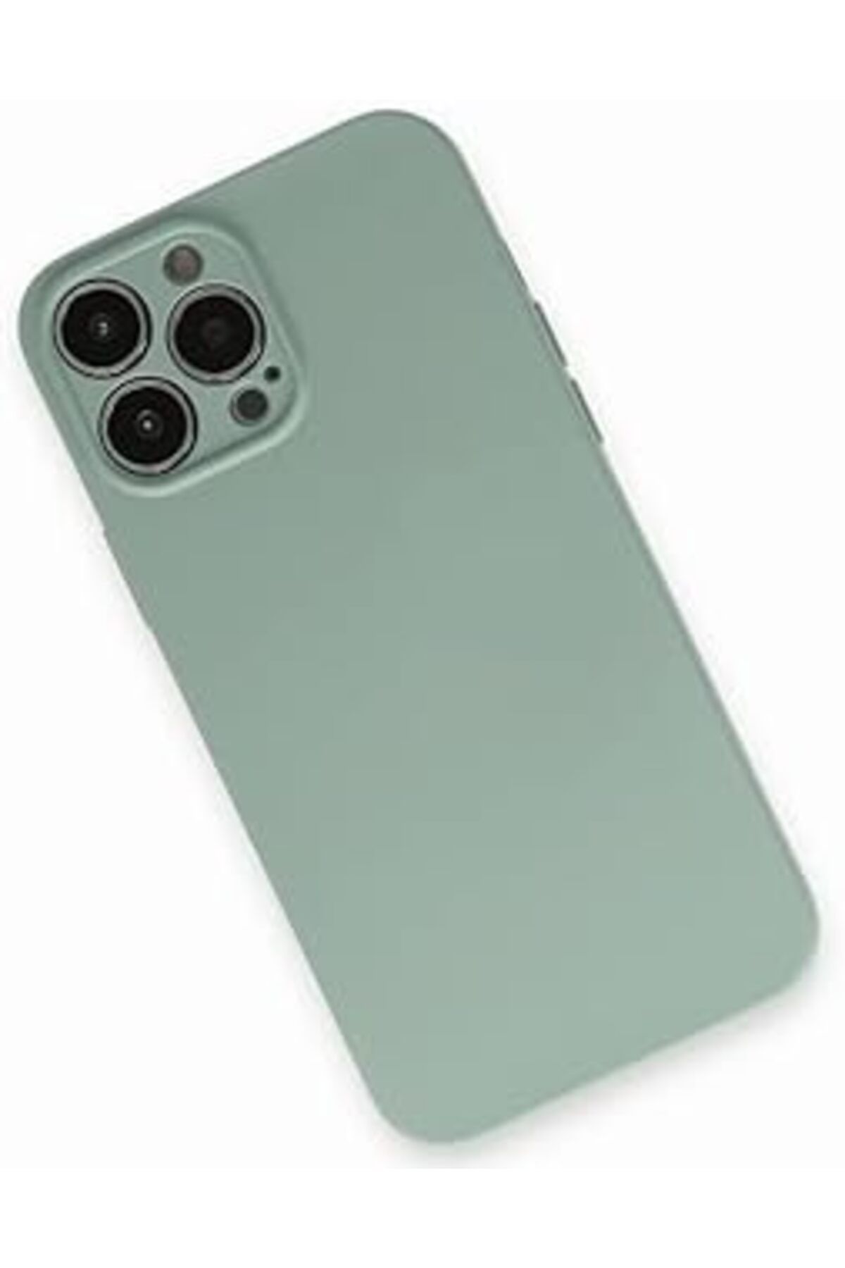 Pazarcan Tia Aks Iphone 13 Pro Uyumlu Içi Yumuşak Kadife Dokulu Lansman Silikon Kılıf Su Yeşili