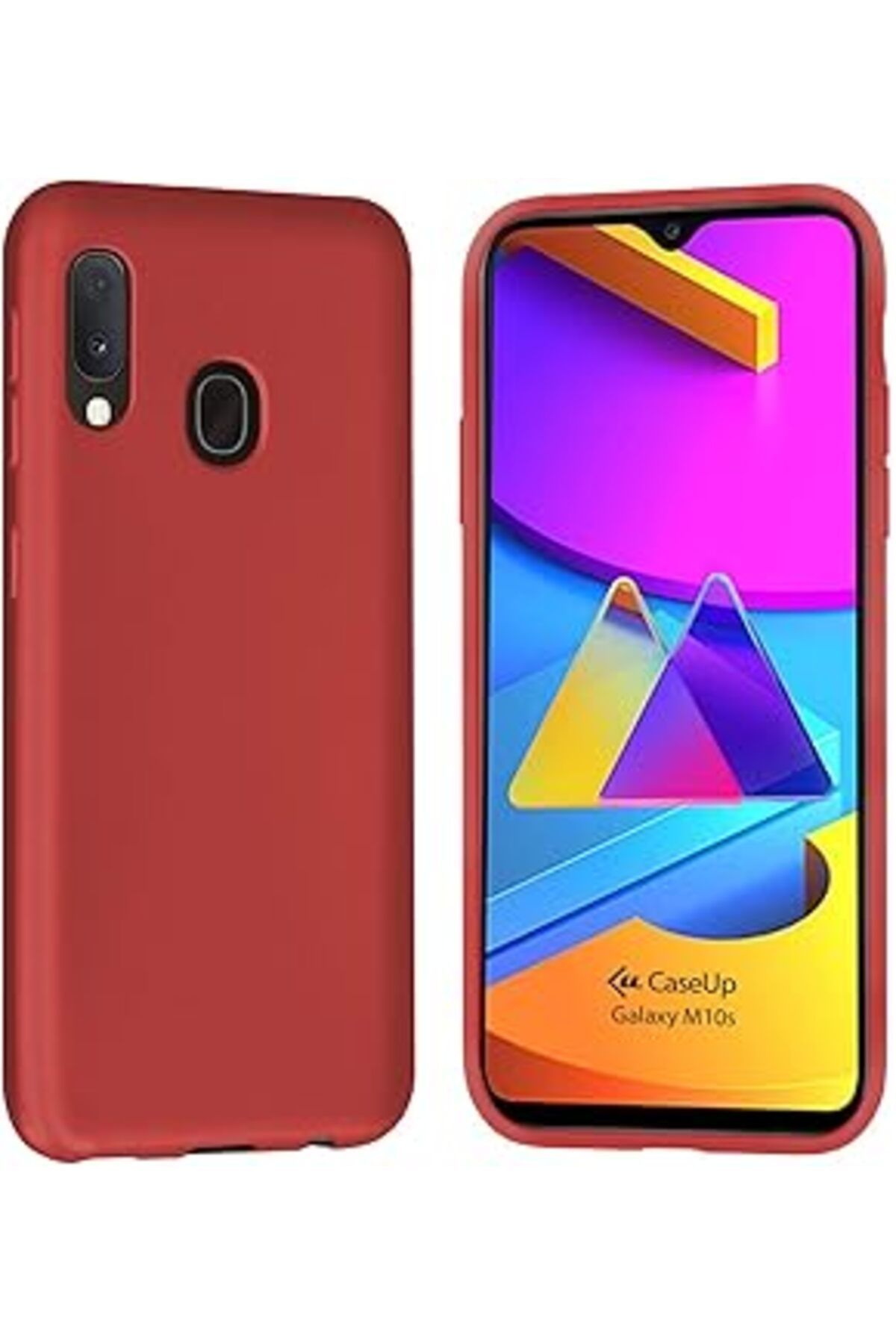 Pazarcan Caseup Galaxy M10S Uyumlu Kılıf, Caseup Matte Surface Kırmızı