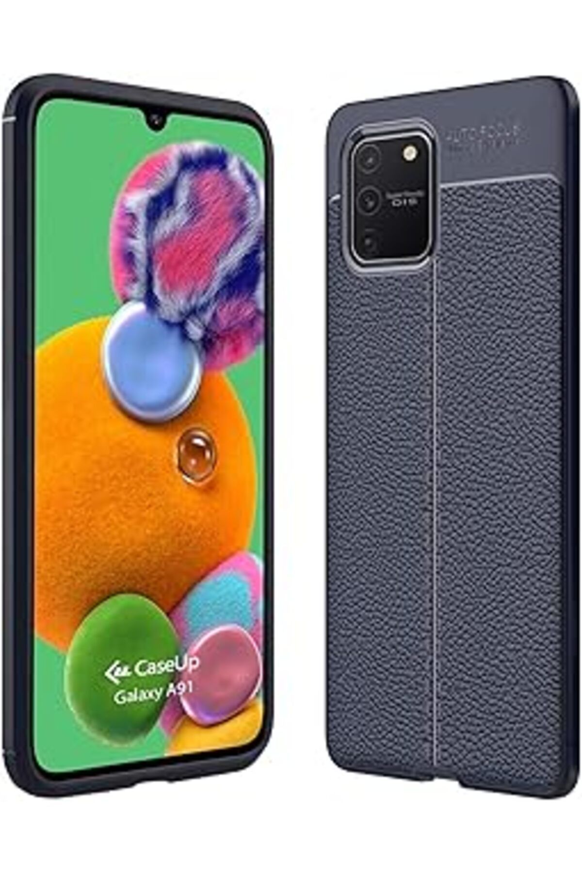 Pazarcan Caseup Galaxy A91 Uyumlu Kılıf, Caseup Niss Silikon Lacivert