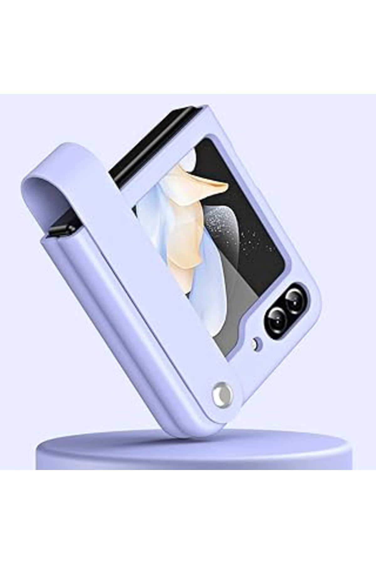 Qedii Galaxy Z Flip 5 Ile Uyumlu Kılıf Galaxy Z Flip 5 Ile Uyumlu Katlanabilir Stand Olabilen El Askılı P
