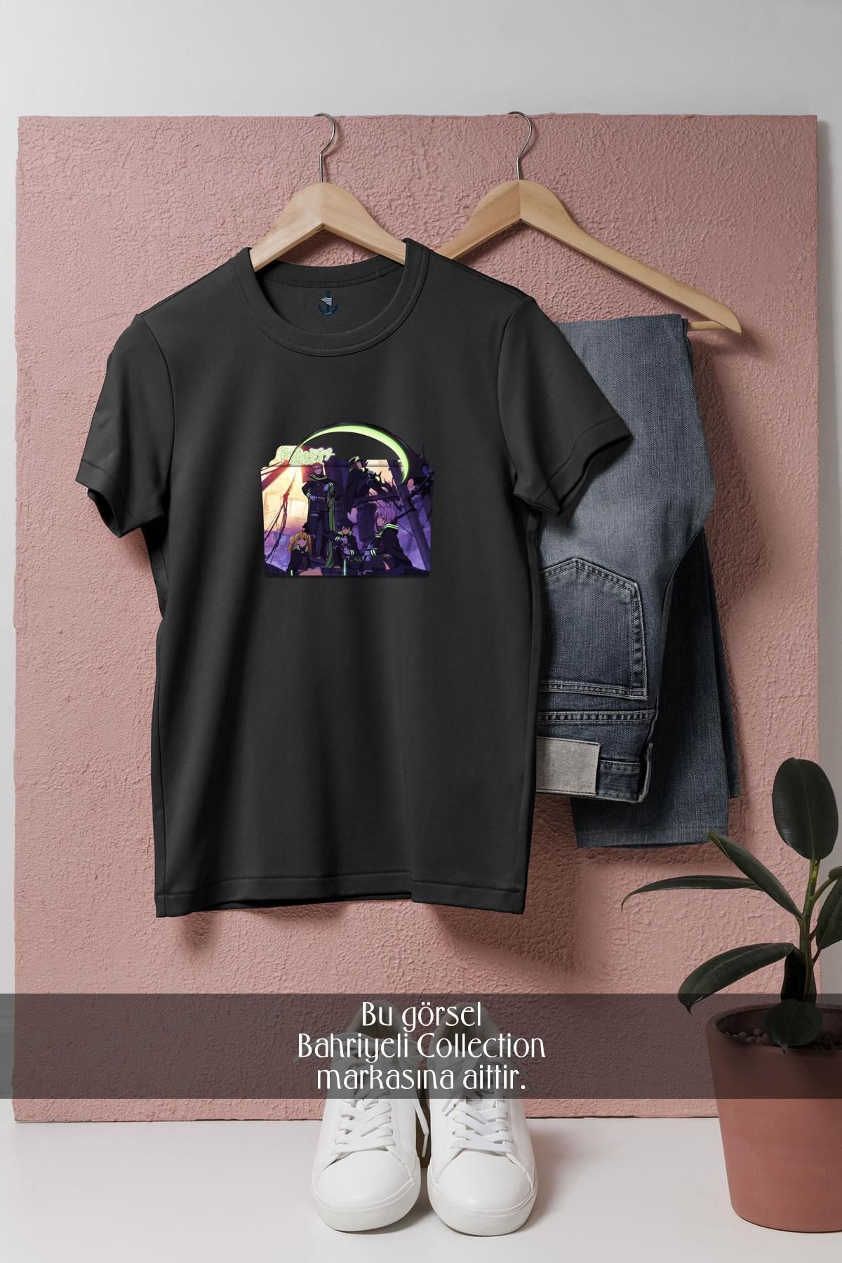 Bahriyeli Collection Oversize Owari No Seraph Tasarımlı Unisex T-Shirt