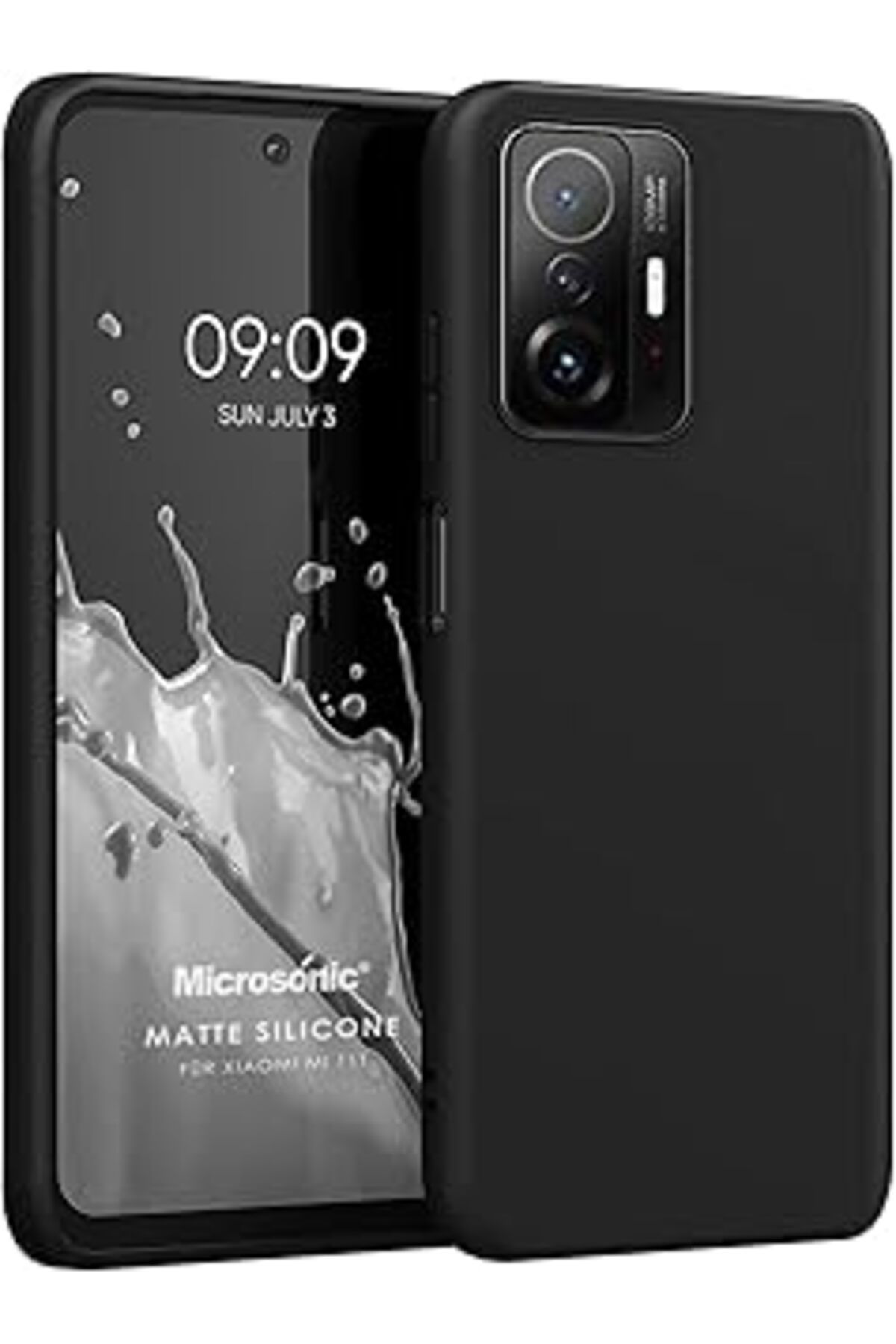 Pazarcan Microsonic Matte Silicone Mi 11T Kılıf Siyah [Mi 11T Ile Uyumlu Kılıf - Siyah]