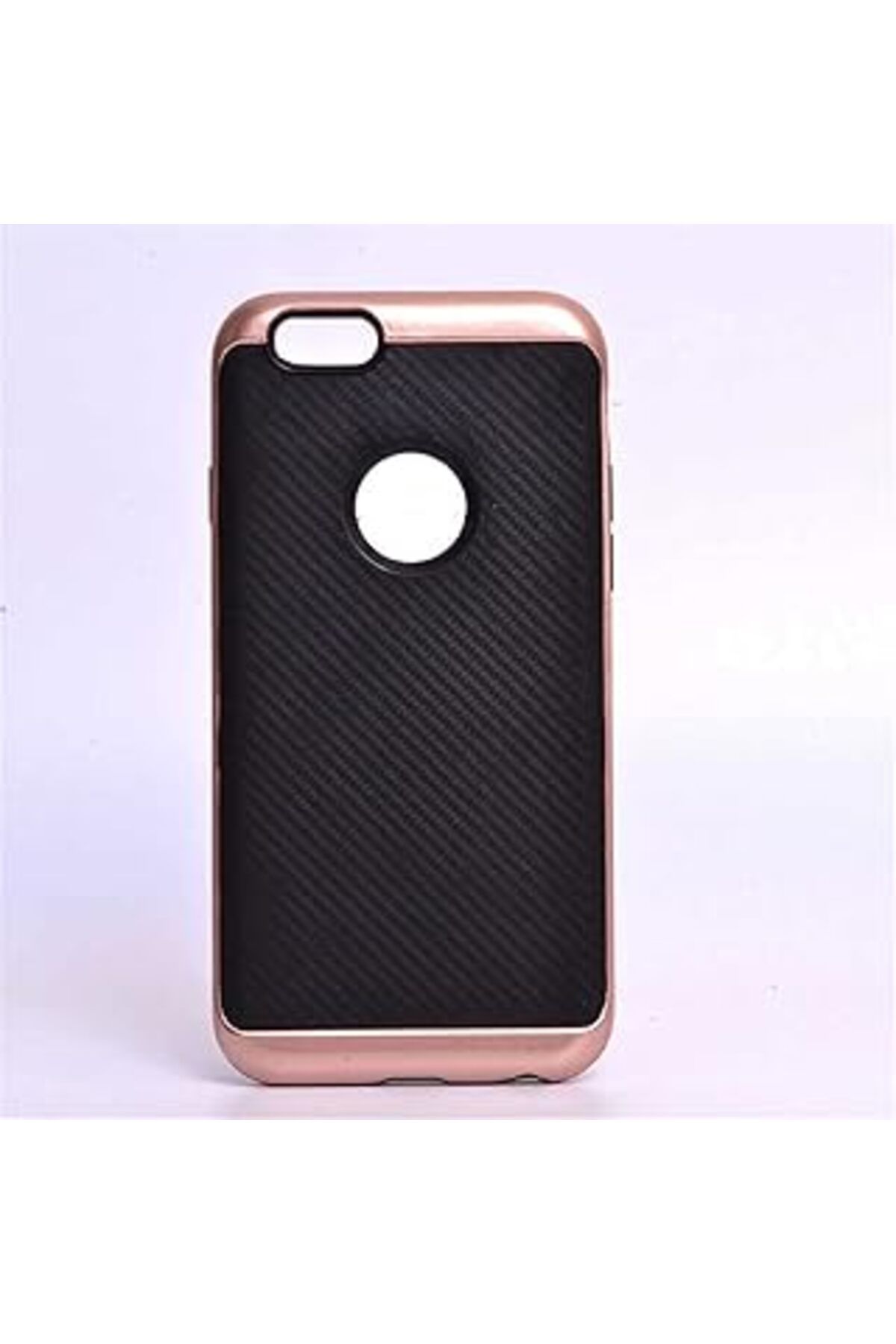 Karachil Zore 7811 Apple Iphone 6 Ile Uyumlu Kılıf, Karbon Mono, Silikon Kapak, Rose Gold