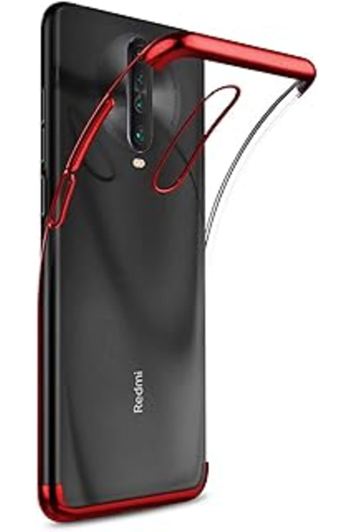 Pazarcan Caseup Redmi K30 Uyumlu Kılıf, Caseup Laser Glow Kırmızı