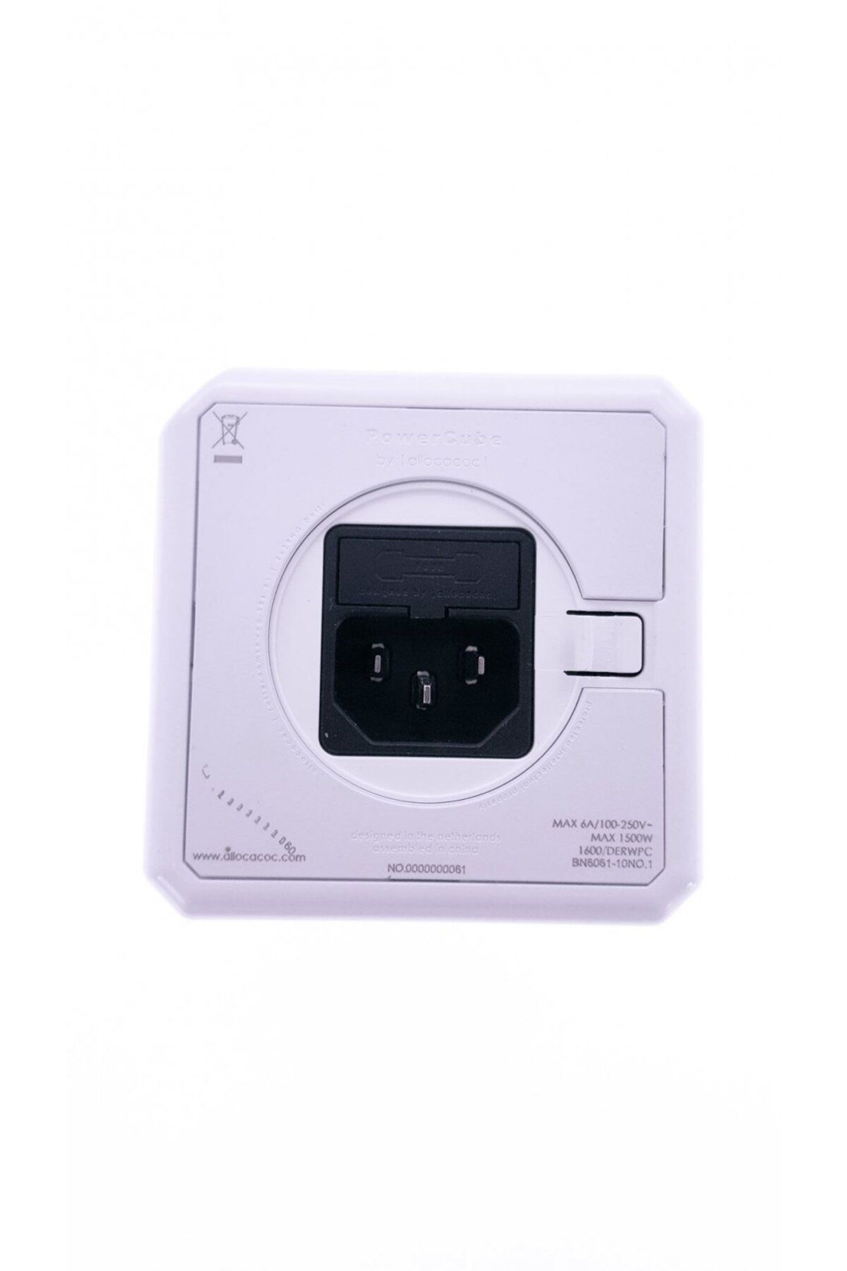 Allocacoc-Allocacoc 4+4 Cube Socket | 4 Sockets + 4 Adapter Plugs, Rewirable, 6A/1500W Max - DERWPC BN6061-10NO.1 2