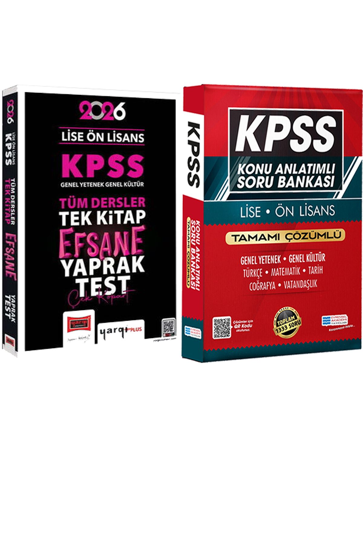 Yargı Yayınları 2026 KPSS Lise Ön Lisans Tek Kitap Efsane Çek Kopart Yaprak Test + Lise Önlisans Konu Ant. Soru