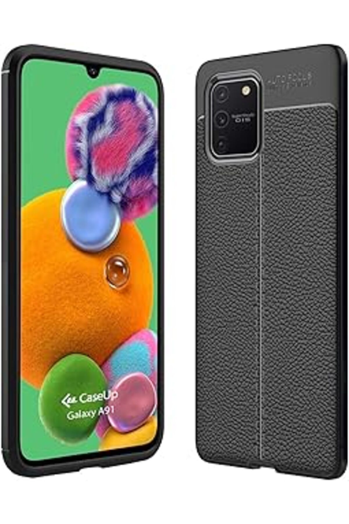 Pazarcan Caseup Samsung Galaxy A91 Uyumlu Kılıf, Caseup Niss Silikon Siyah