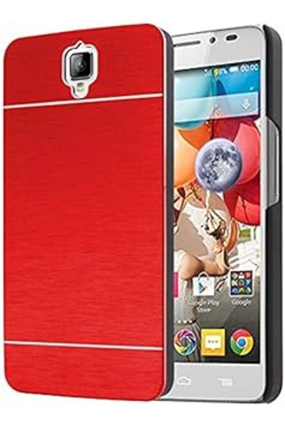 Pazarcan Microsonic 8867 General Mobile Discovery 2 Kılıf Hybrid Metal, Kırmızı