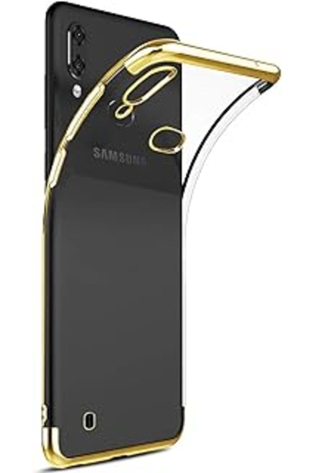 Pazarcan Caseup Samsung Galaxy M10 Uyumlu Kılıf, Caseup Laser Glow Gold