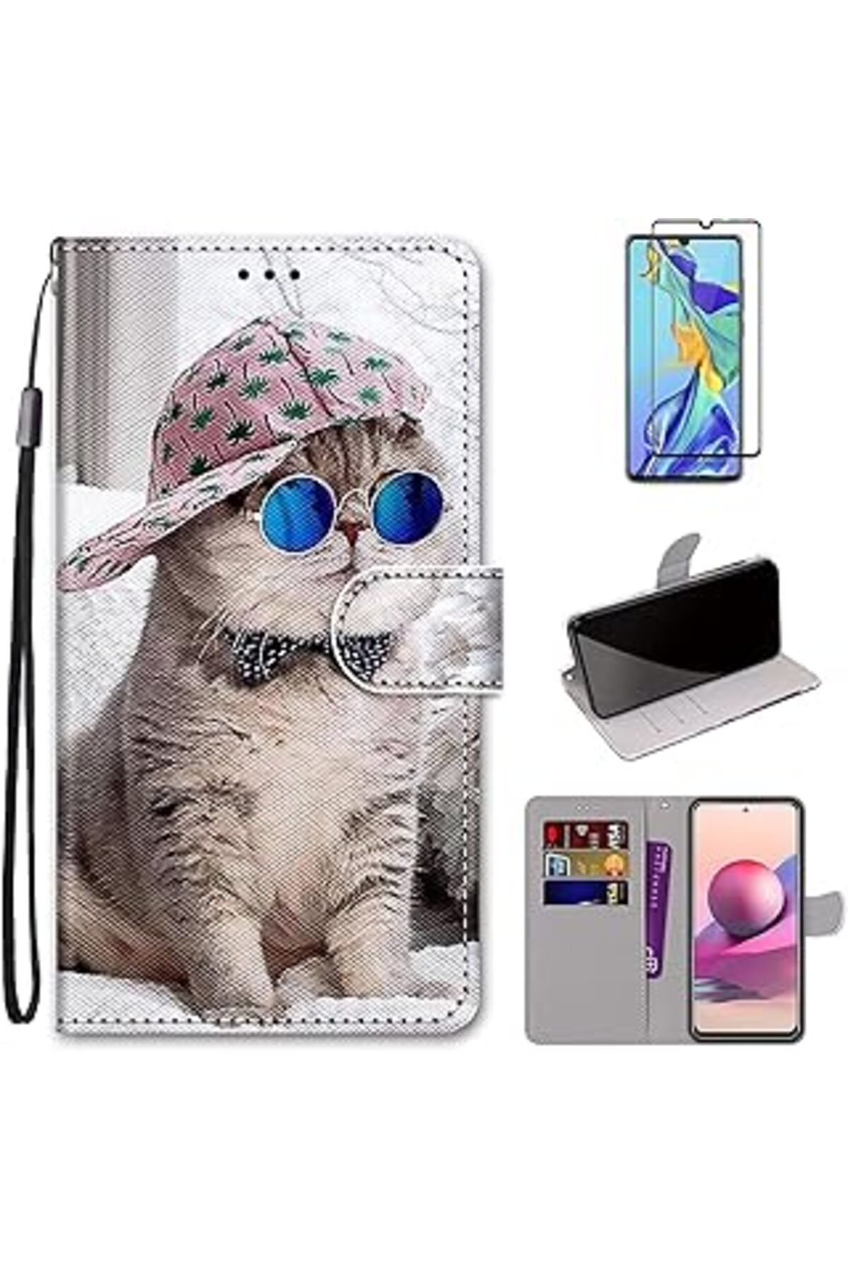 Qedii Mutouren Galaxy S22 Ultra Kılıf Ile Uyumlu, 1* Ekran Koruyucu, Pu Deri Cüzdan Kılıf Kapaklı Folyo K