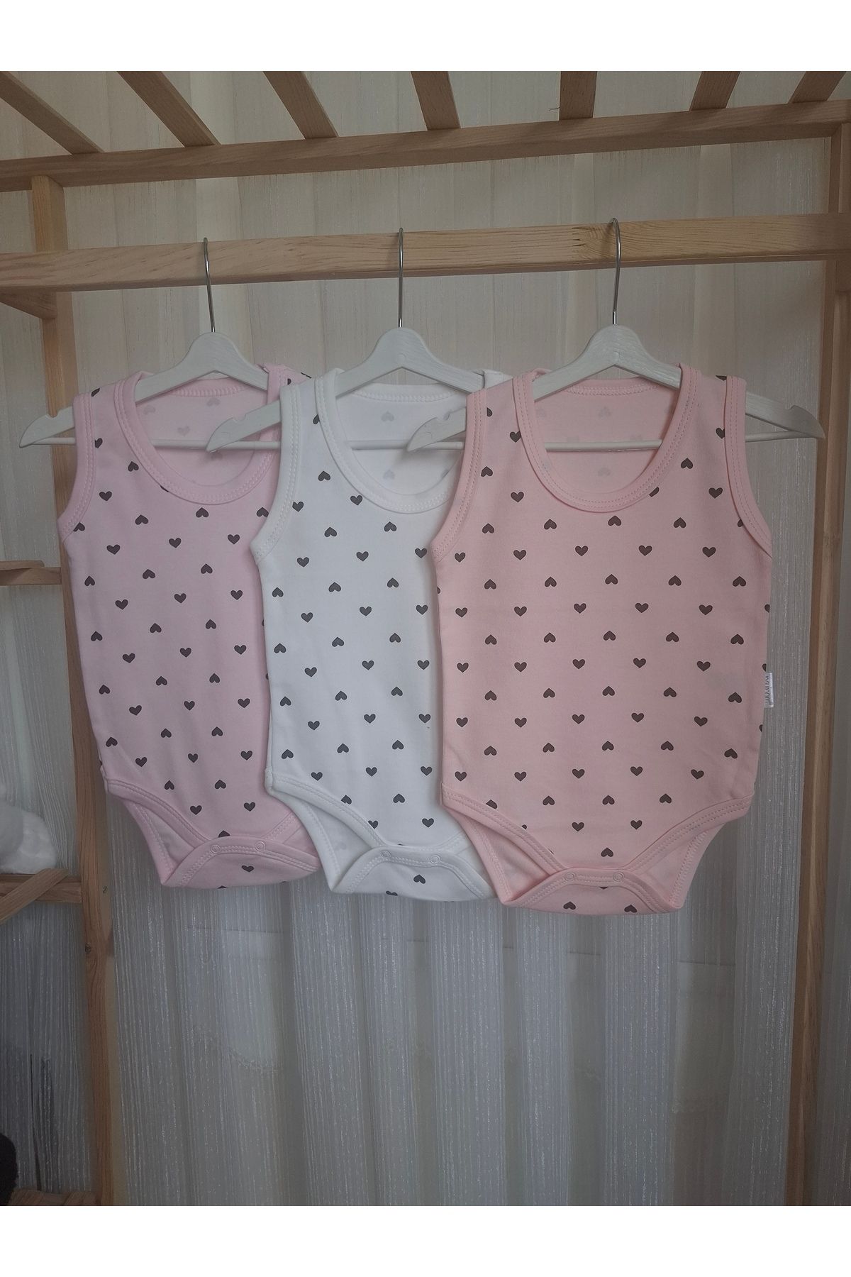 Nayinom %100 Pamuklu Kız Bebek & Kız Çocuk 3'lü Çıtçıtlı Badi