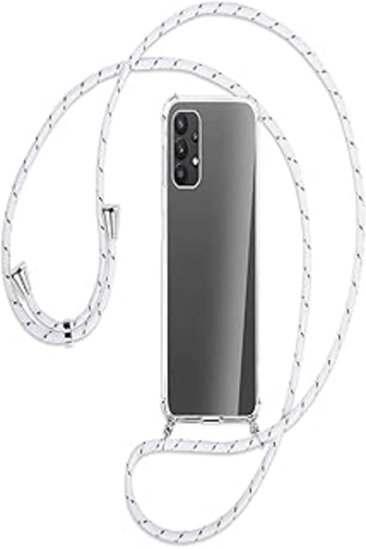 Pazarcan Teknomoda Galaxy A23 Kılıf Boyun Omuz Askılı Ipli Şeffaf Silikon Ile Uyumlu