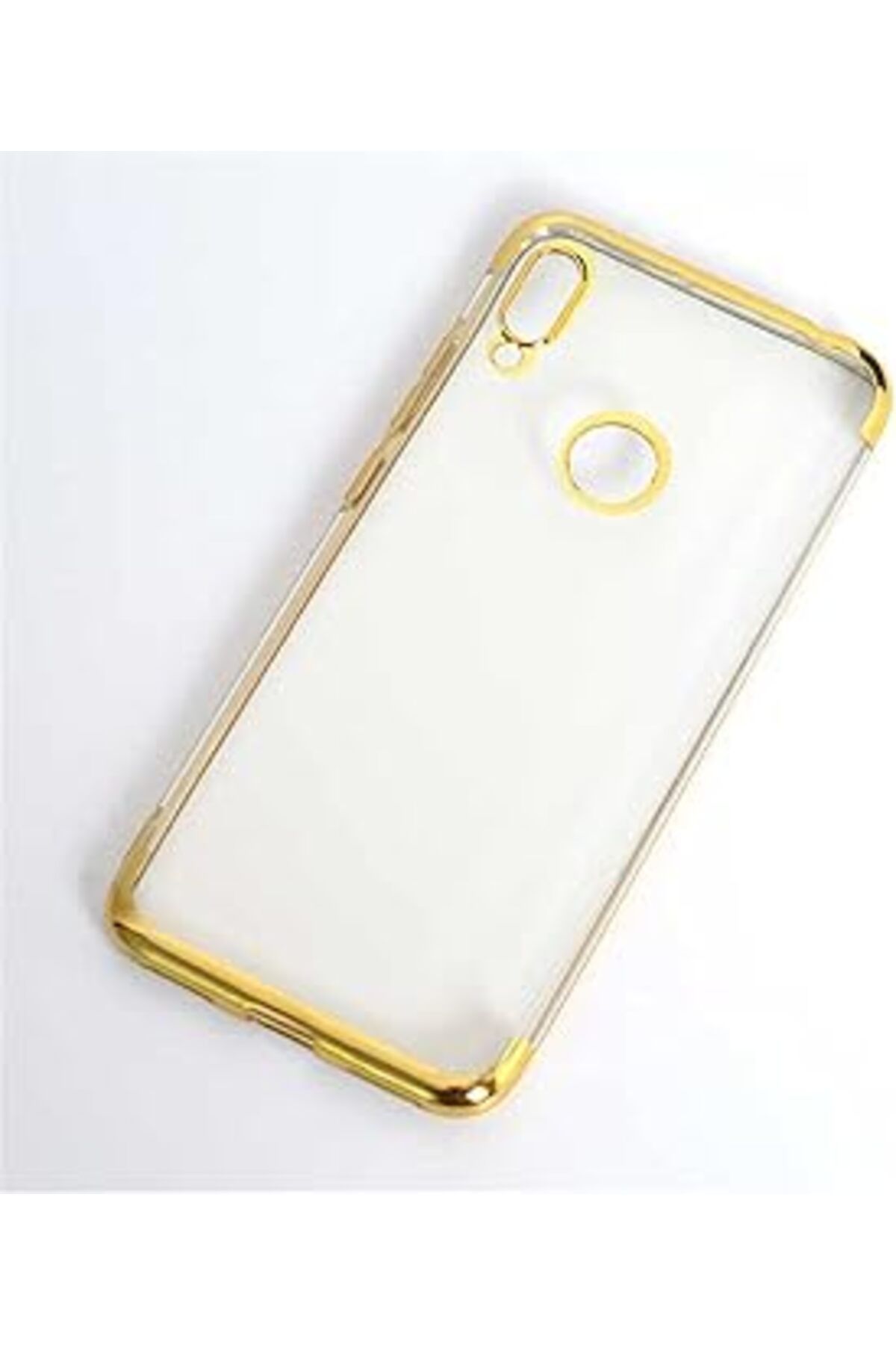 Pazarcan Zore Huawei Honor 8A Ile Uyumlu Dört Köşeli Lazer Gold Cep Telefonu Kılıfı