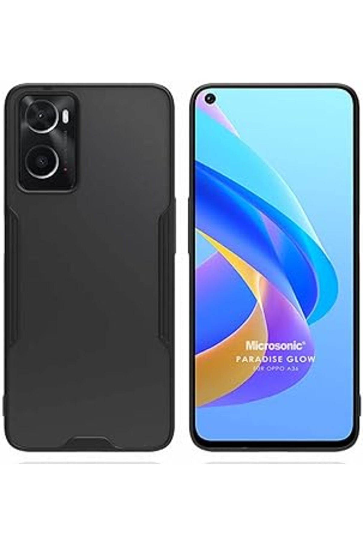 Karachil Microsonic Oppo A36 Için Kılıf Paradise Glow Siyah [A36 Ile Uyumlu Kılıf - Siyah]