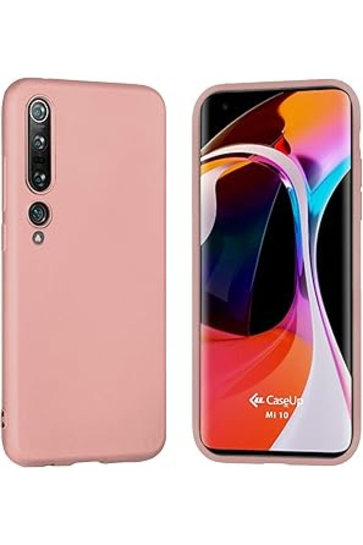 Pazarcan Caseup Xiaomi Mi 10 Uyumlu Kılıf, Caseup Matte Surface Rose Gold