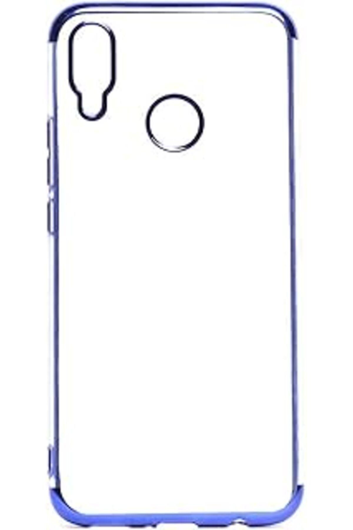 Pazarcan Zore Huawei P Smart Ile Uyumlu Plus Dört Köşeli Lazer Mavi Cep Telefonu Kılıfı
