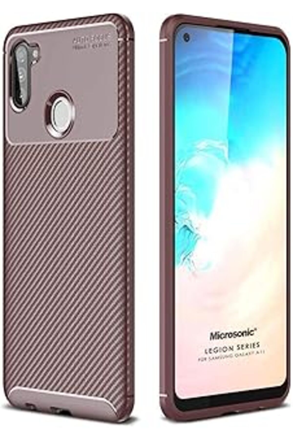 Pazarcan Microsonic Galaxy A11 Kılıf Legion Series Kahverengi [Galaxy A11 Ile Uyumlu Kılıf - Kahverengi]