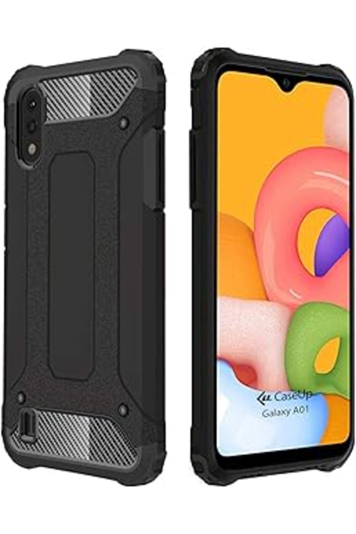 Pazarcan Caseup Samsung Galaxy A01 Uyumlu Kılıf, Caseup Tank Siyah