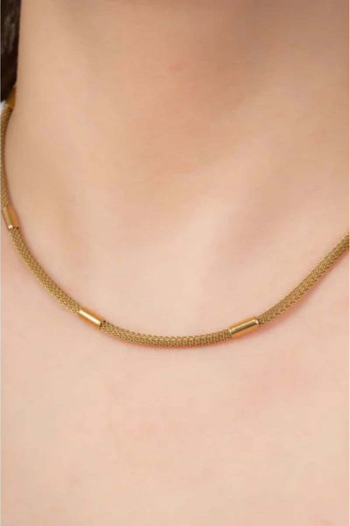 Finesa Jewelry Çelik, Kalın Zincir ,Kararmayan, Sade ,Şık ,Kolayca Kombinlenebilen Tasarım Kolye(45cm+5cm)