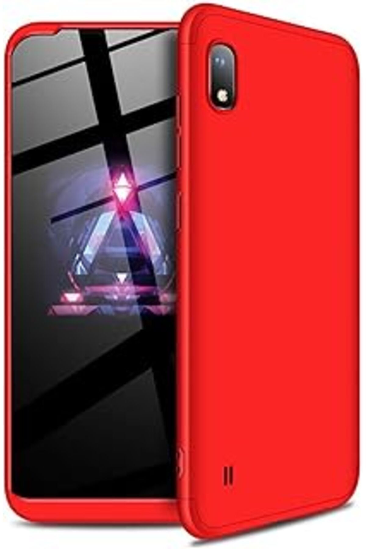Pazarcan Microsonic Samsung Galaxy A10 Için Kılıf Double Dip 360 Protective Kırmızı [Galaxy A10 Ile Uyumlu K