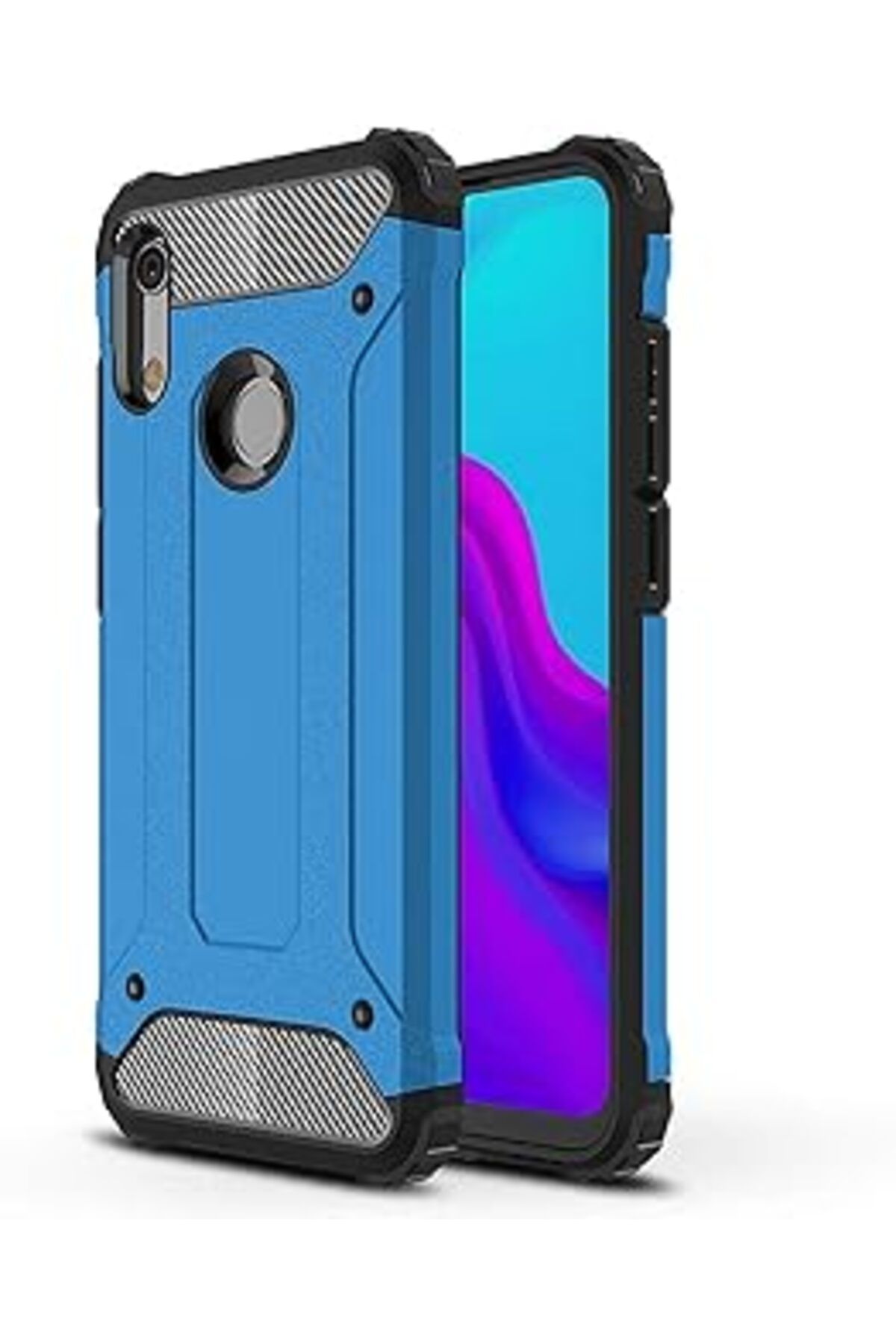 Pazarcan Microsonic Huawei Honor 8A Için Kılıf Rugged Armor Mavi [Honor 8A Ile Uyumlu Kılıf - Mavi]