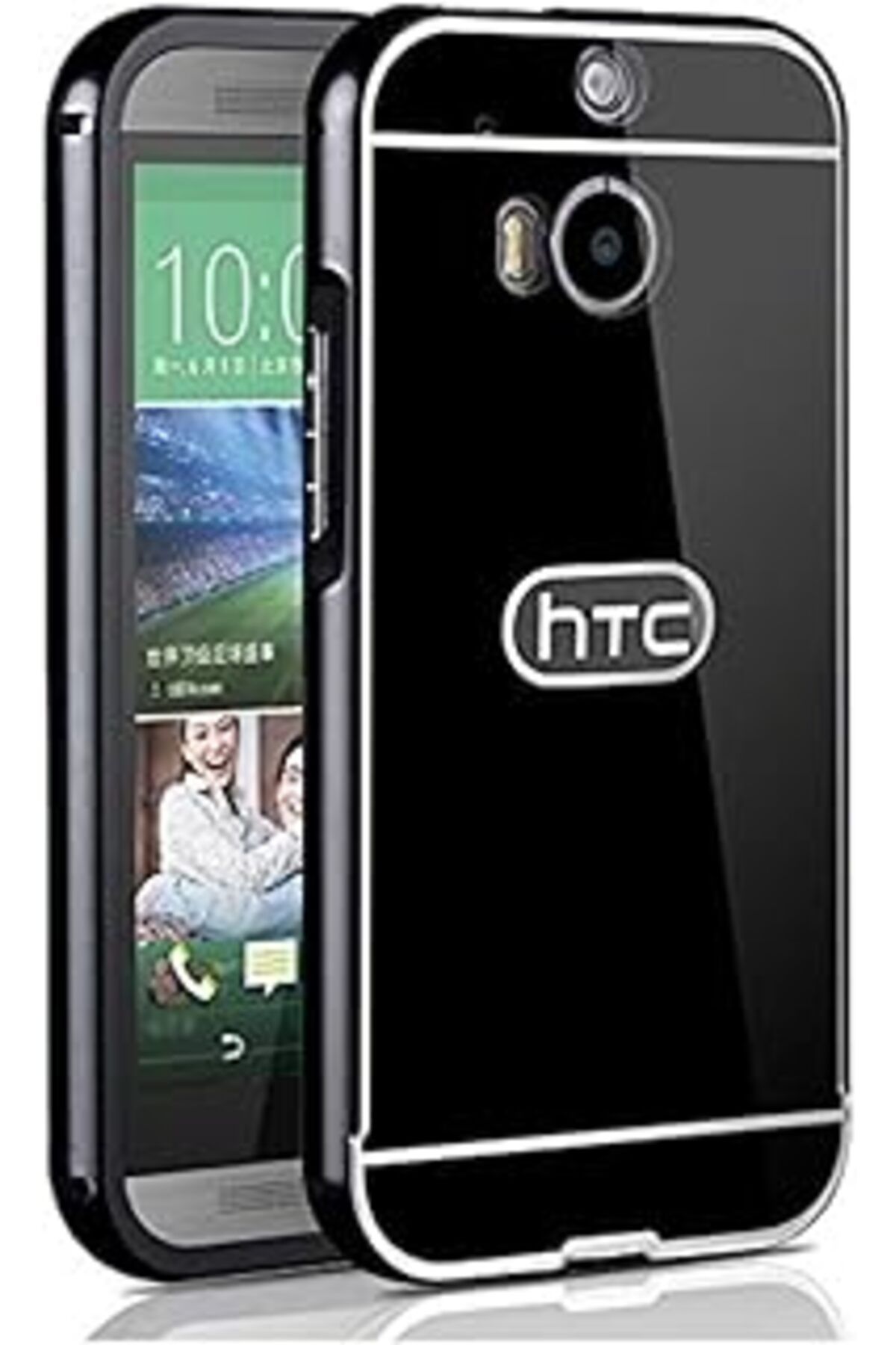 Pazarcan Microsonic 9000 Htc M8S Kılıf Luxury Mirror, Siyah