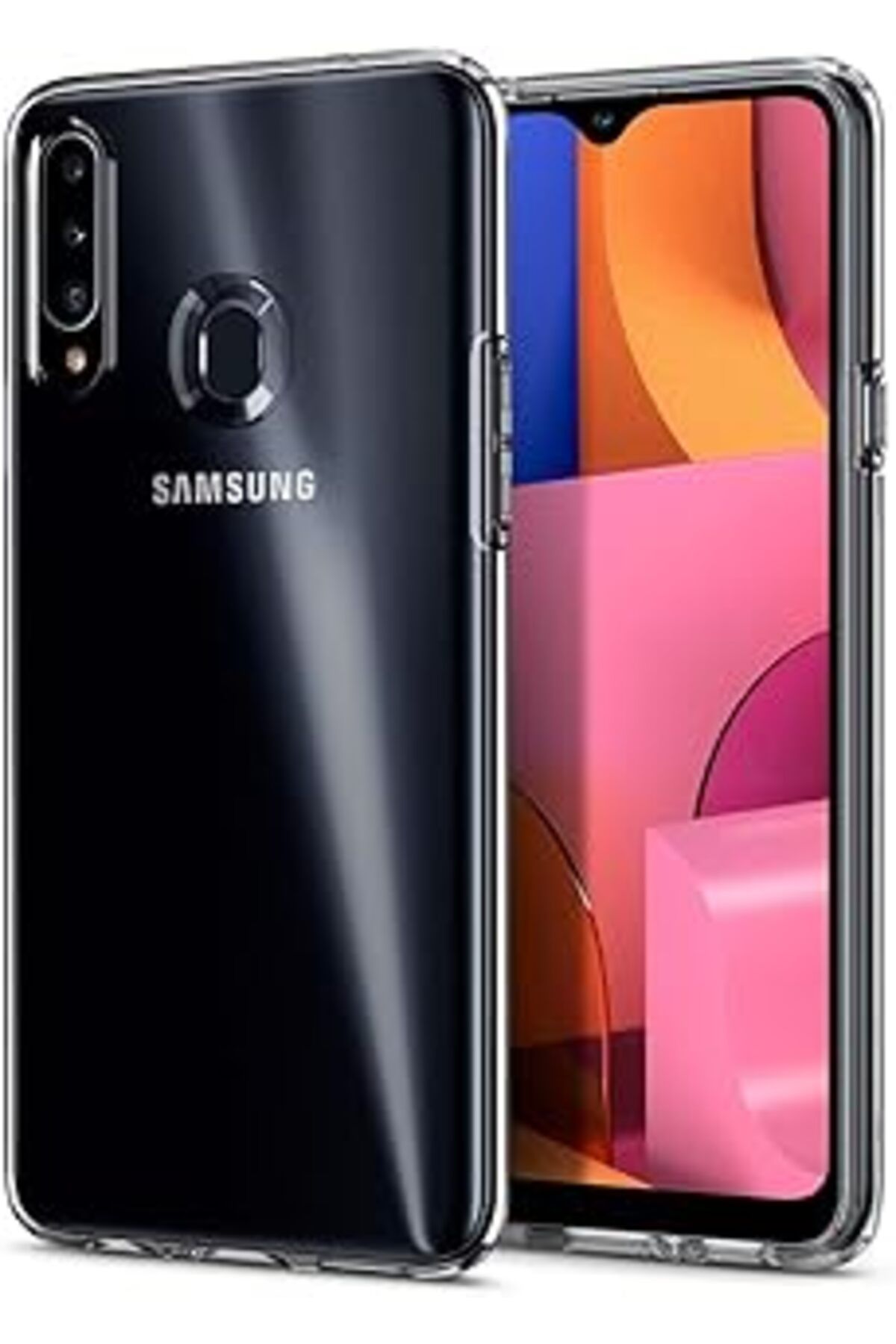 Pazarcan Galaxy A20S Kılıf Liquid Crystal 4 Tarafı Tam Koruma Crystal Clear - Acs00562