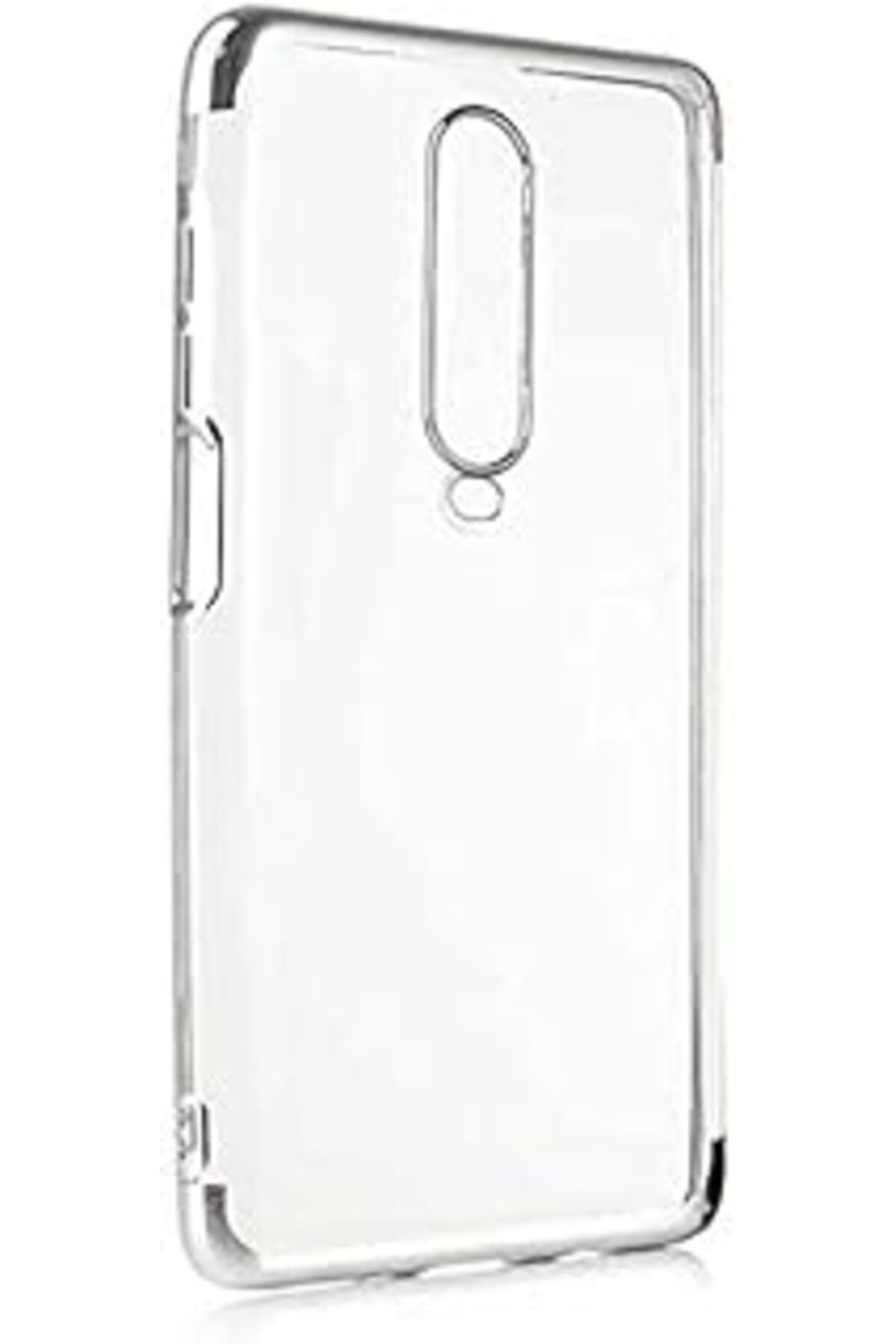 Pazarcan Zore Redmi K30 Ile Uyumlu Dört Köşeli Lazer Gri Cep Telefonu Kılıfı