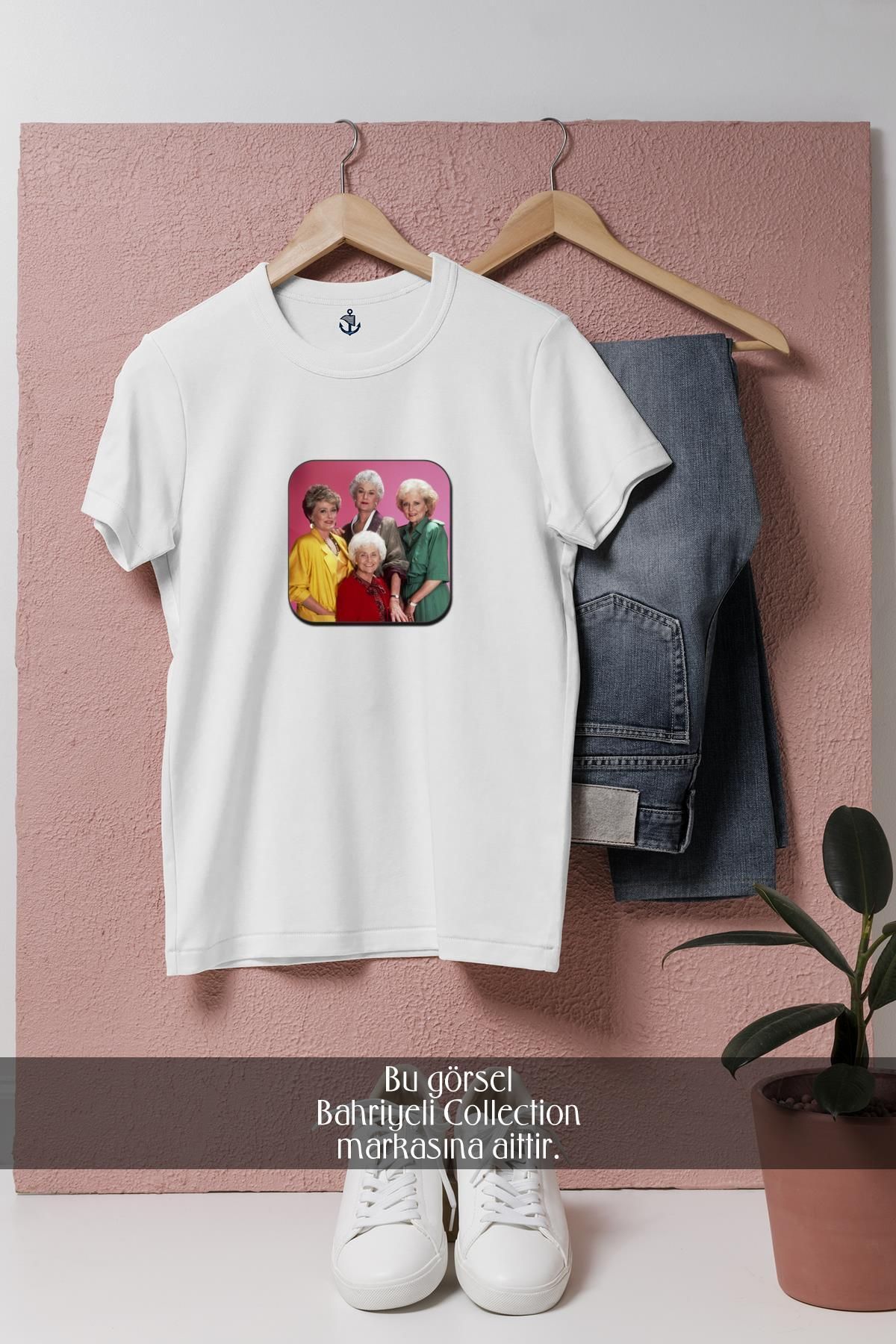 Bahriyeli Collection Oversize Golden Girls Tv Icon Set Tasarımlı Unisex T-Shirt