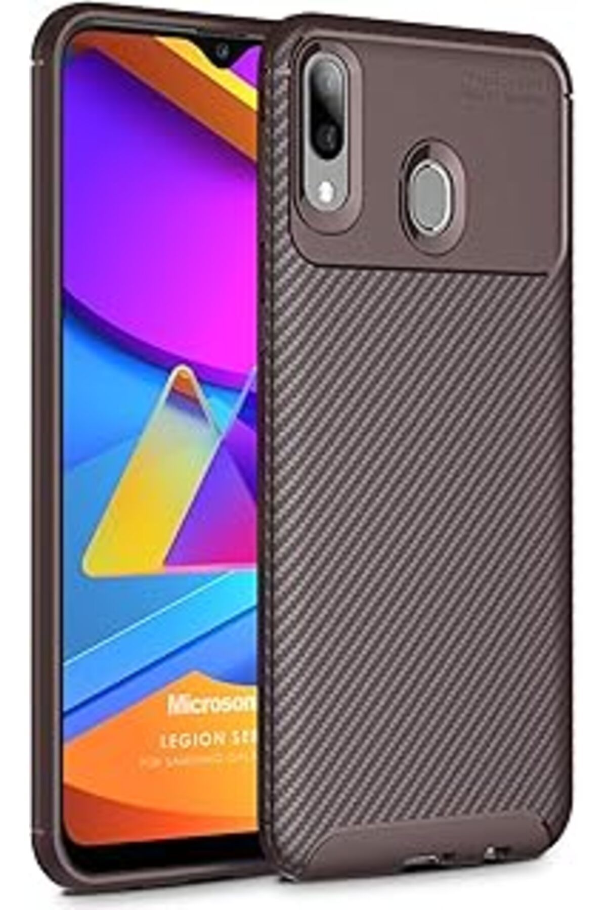 Qedii Microsonic Samsung Galaxy M10S Için Kılıf Legion Series Kahverengi [Galaxy M10S Ile Uyumlu Kılıf -