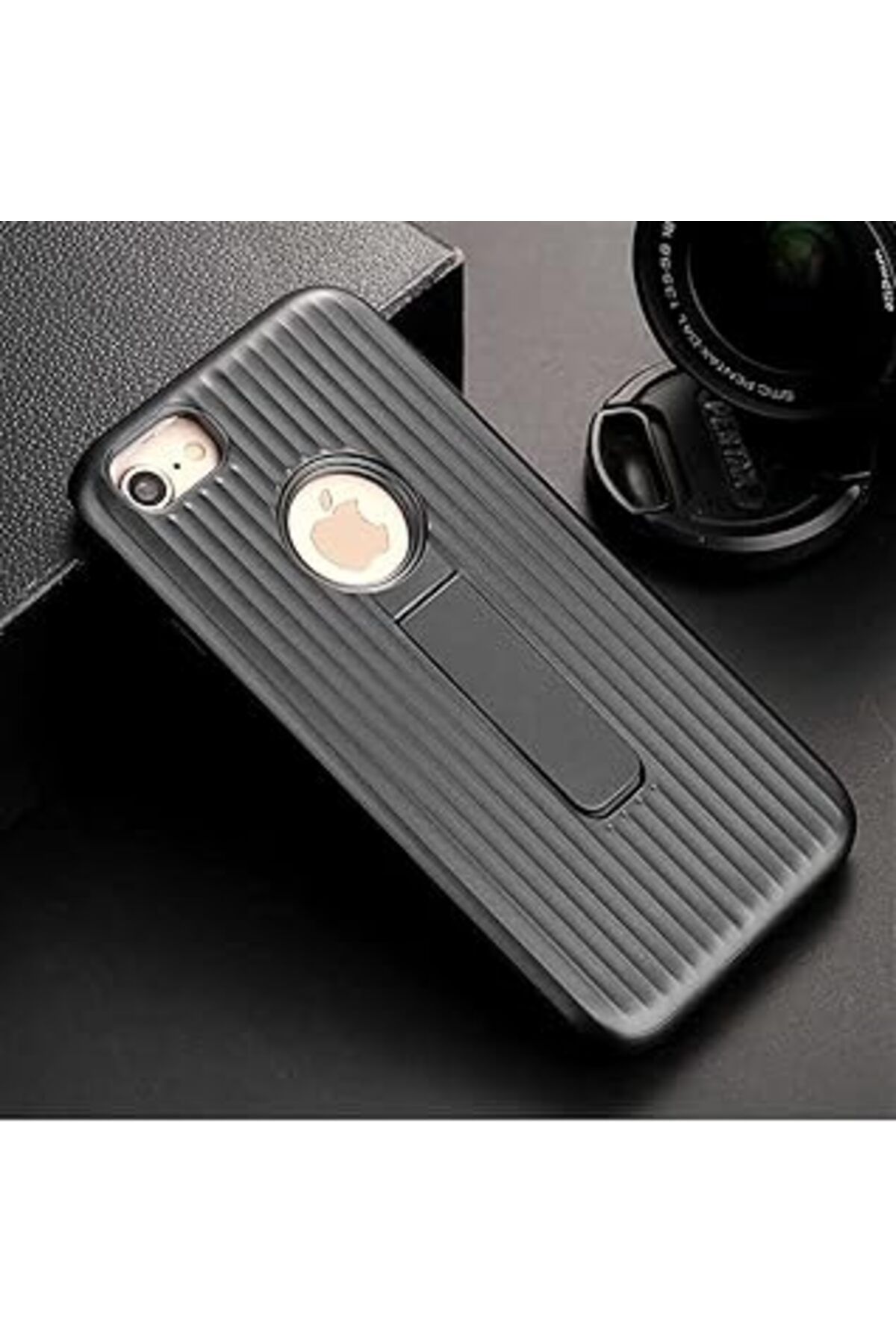 Qedii Zore Wave Ip7-Ip8 Black Sert Ile Uyumlu Silikon Kapak
