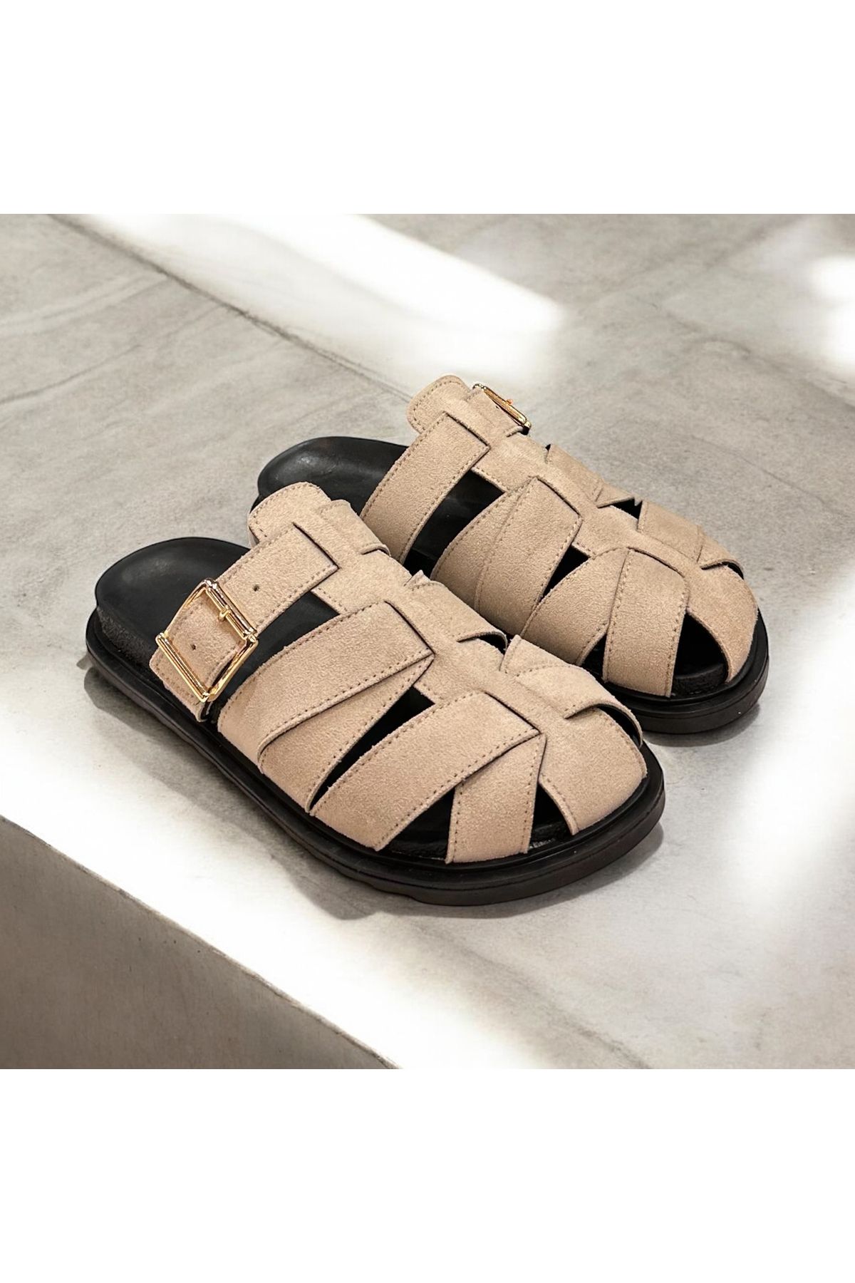 runa shoes önü kapalı süet terlik sabo terlik