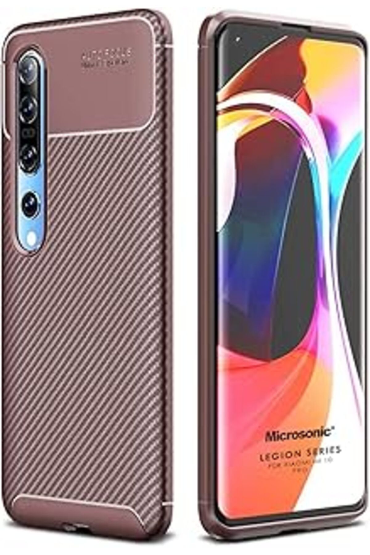 Pazarcan Microsonic Xiaomi Mi 10 Pro Için Kılıf Legion Series Kahverengi [Mi 10 Pro Ile Uyumlu Kılıf - Kahve