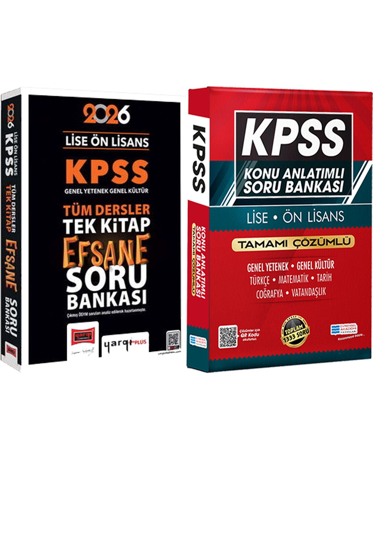 Yargı Yayınları 2026 KPSS Lise Ön Lisans Tek Kitap Efsane Çek Kopart Soru Bankası + Lise Önlisans Konu Ant. Soru