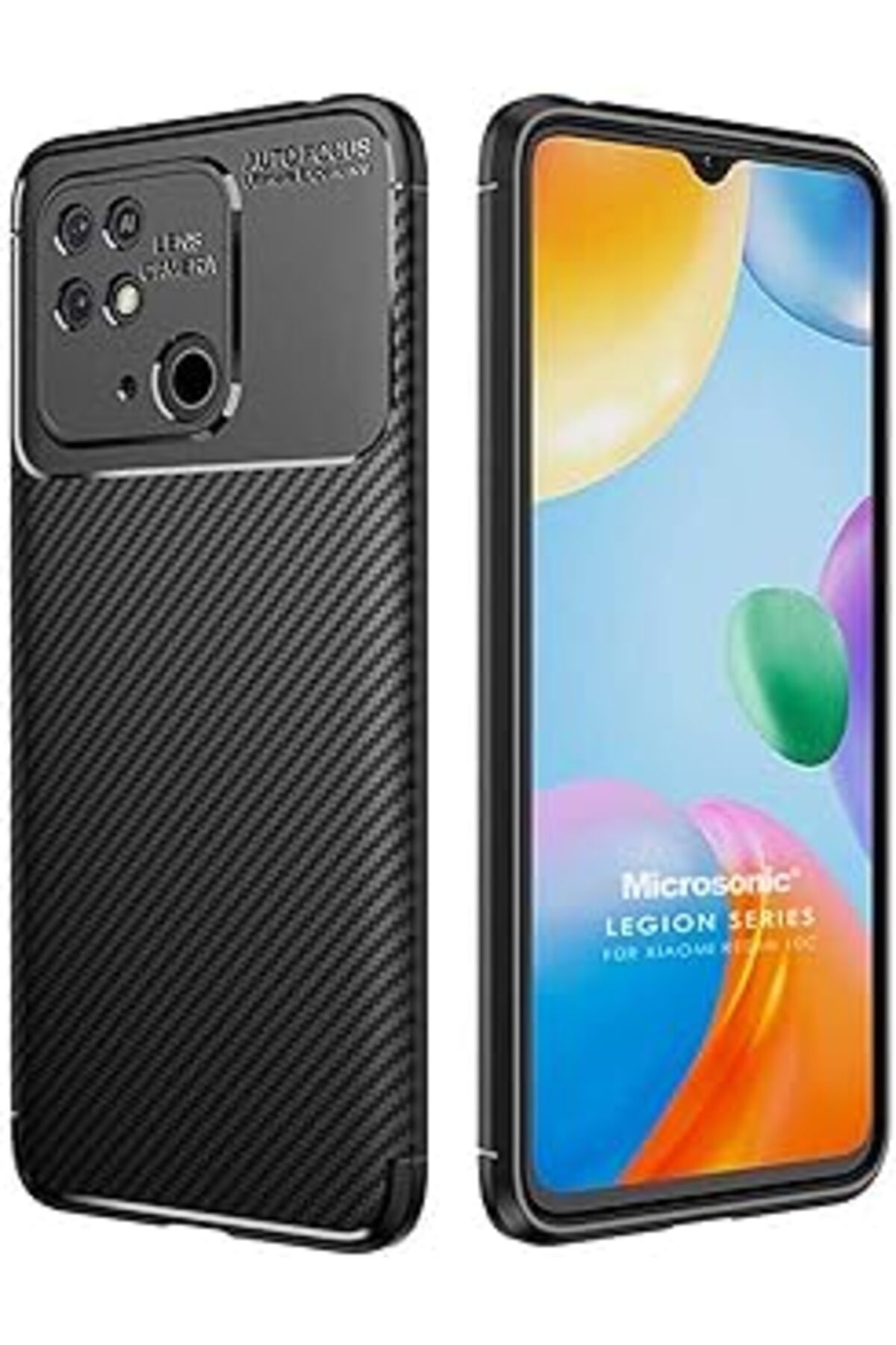 Pazarcan Microsonic Redmi 10C Kılıf Legion Series Siyah [Redmi 10C Ile Uyumlu Kılıf - Siyah]